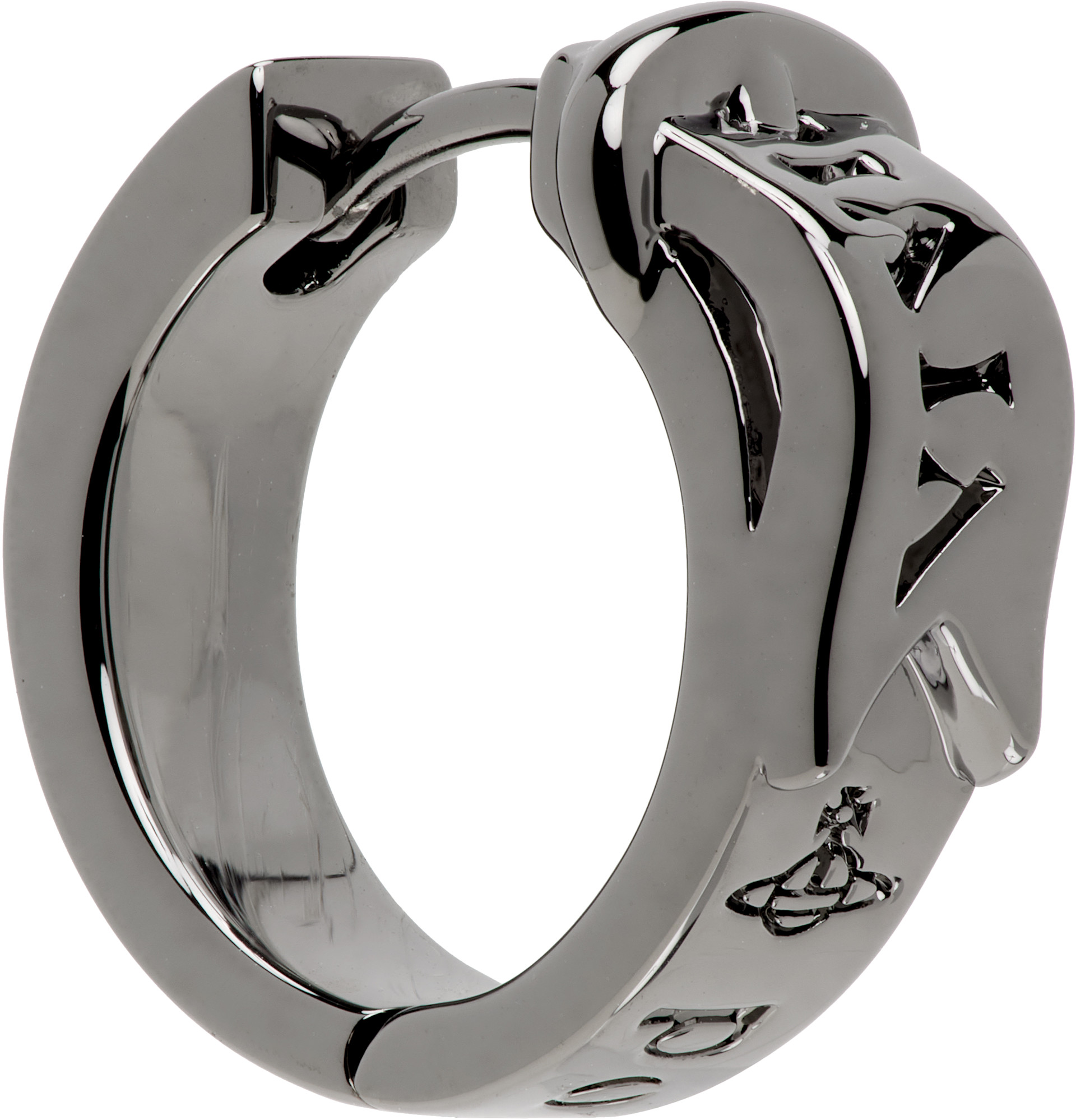 Vivienne Westwood MAN BOBBY ピアス SINGLE Vivienne Westwood: Man Bobby Single Hoop Earring | SSENSE