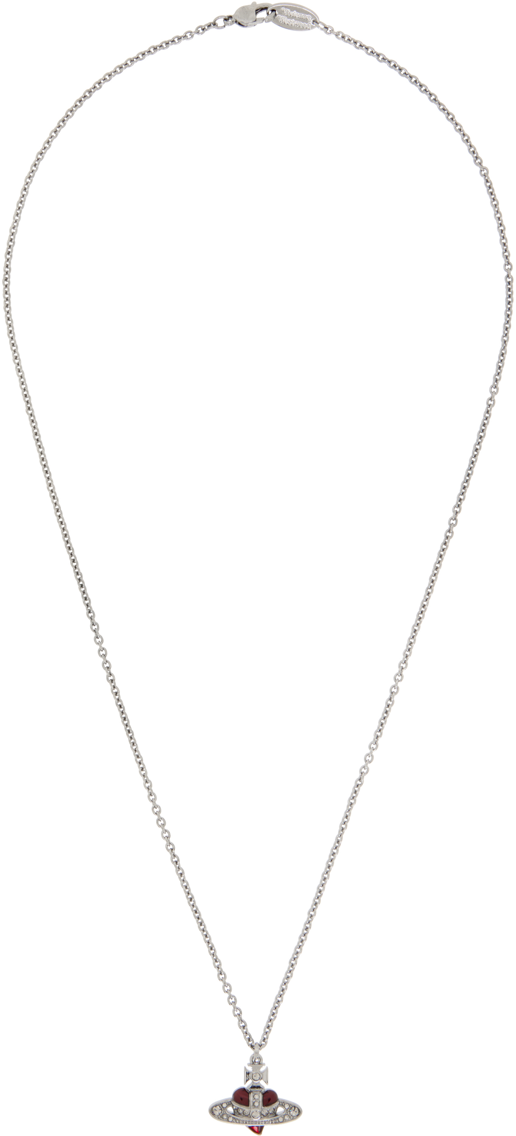 Vivienne Westwood: Diamante Heart ペンダント ネックレス | SSENSE 日本
