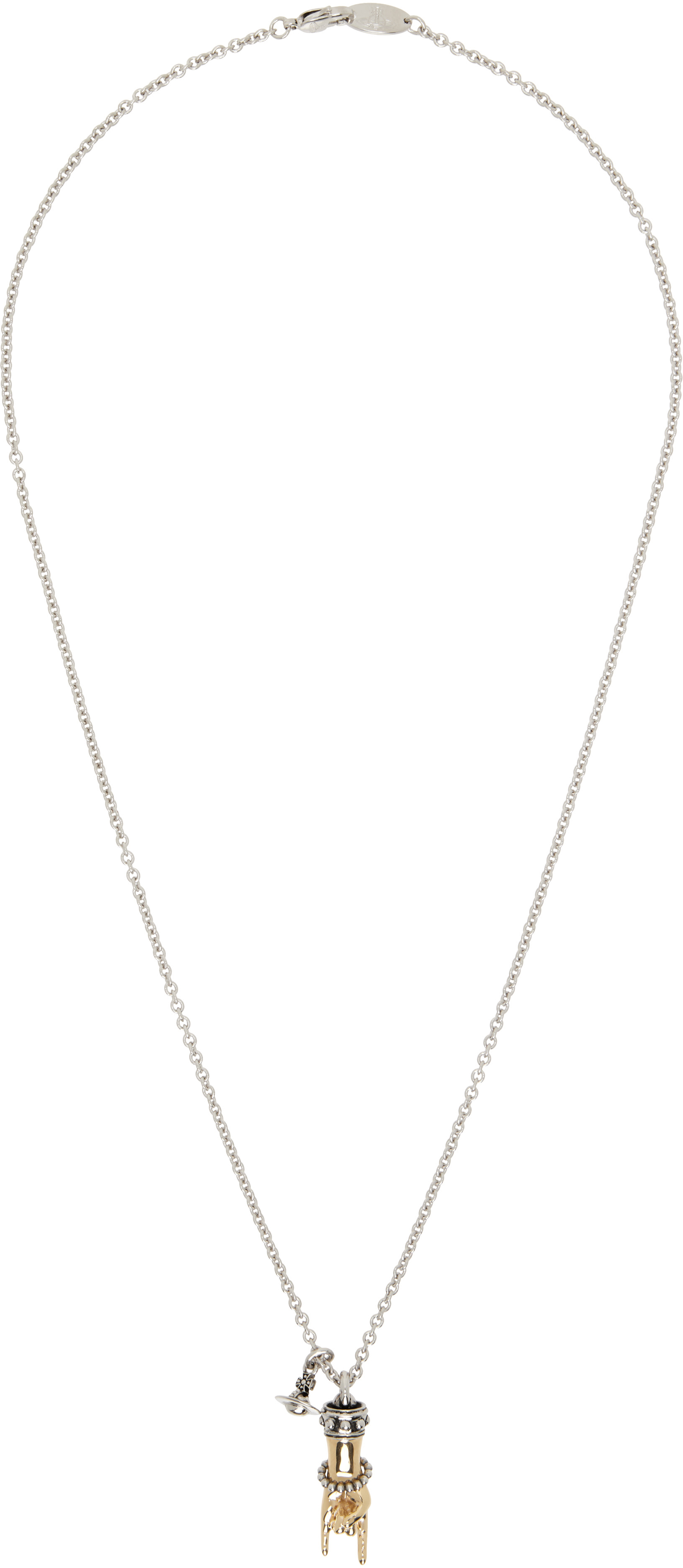 Vivienne Westwood MAN アナトリー ペンダント ガンメタル Vivienne Westwood: Man. Anatoly Pendant Necklace | SSENSE