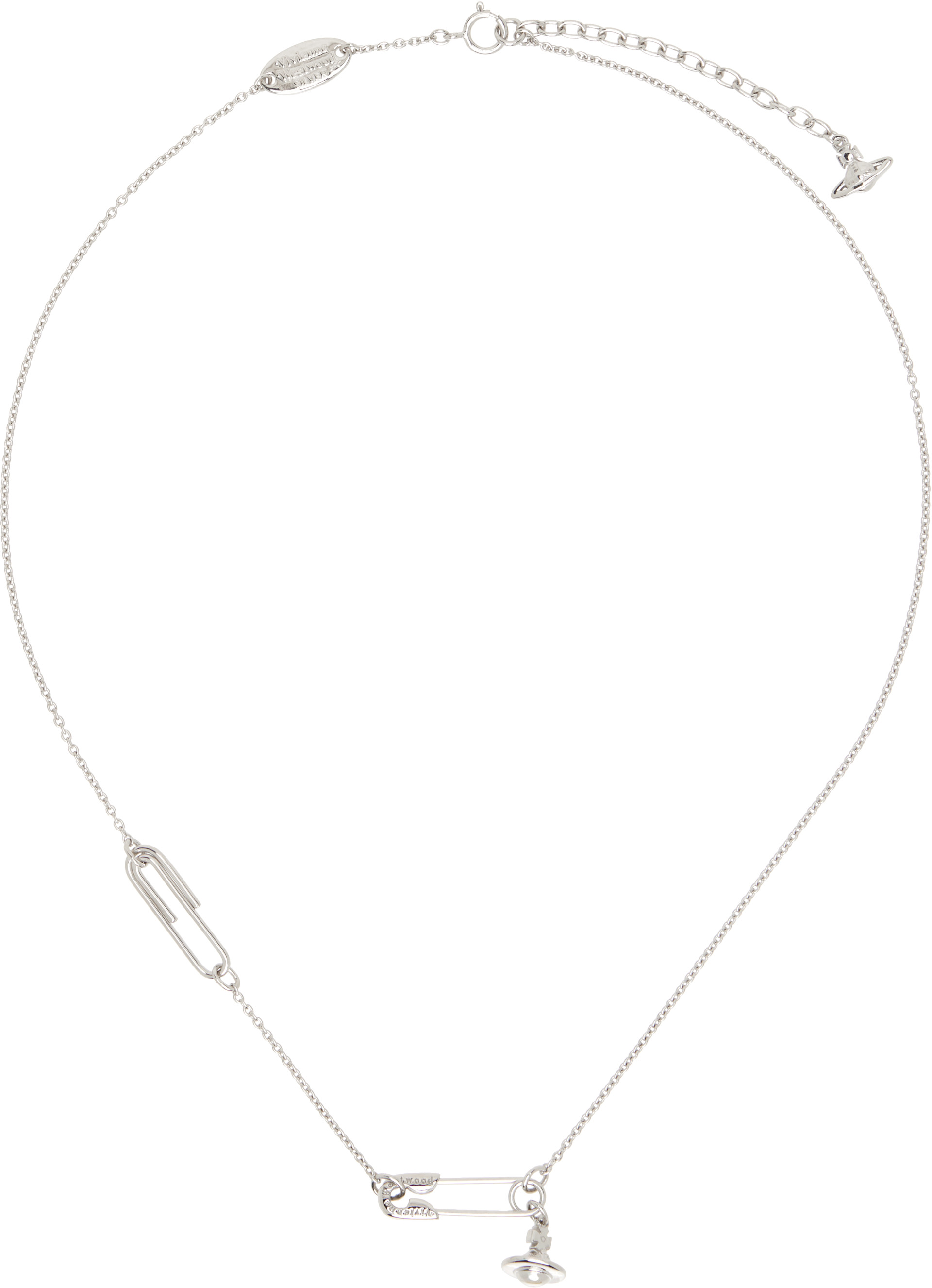 Vivienne Westwood: Safety Pin Pendant Necklace | SSENSE Canada