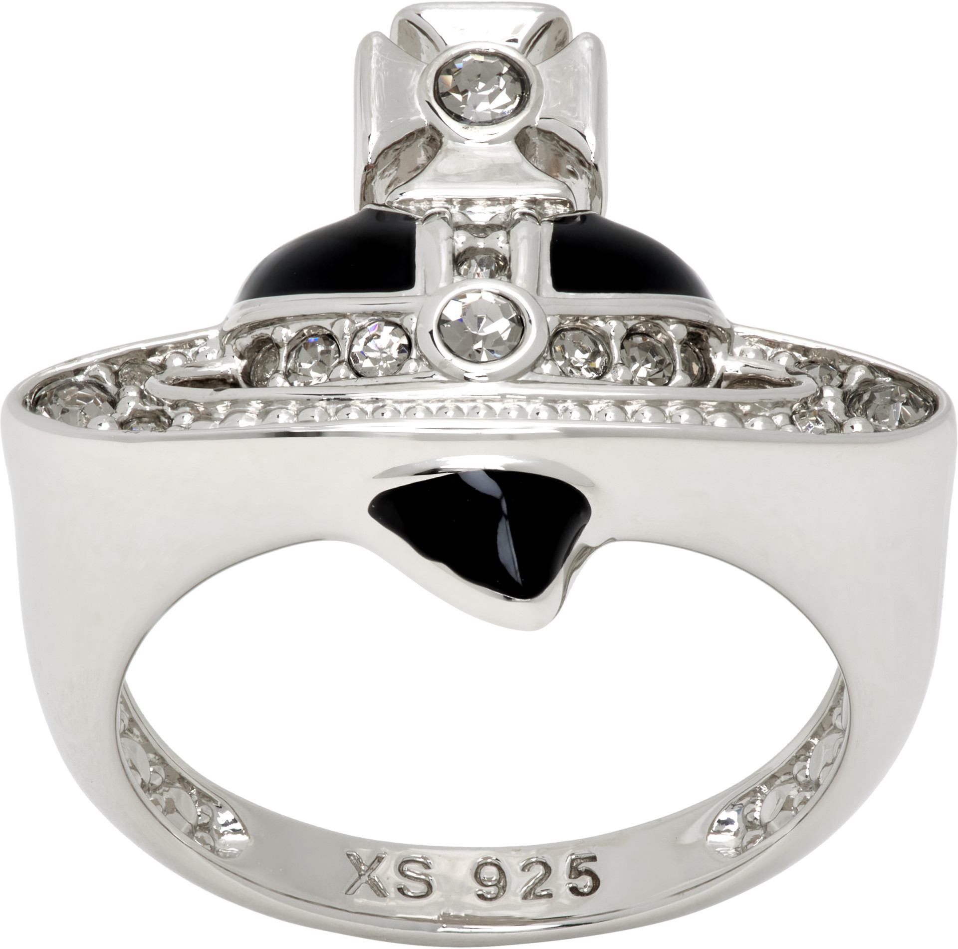 Vivienne Westwood DIAMANTE HEARTシング Vivienne Westwood: New Diamante Heart Ring | SSENSE