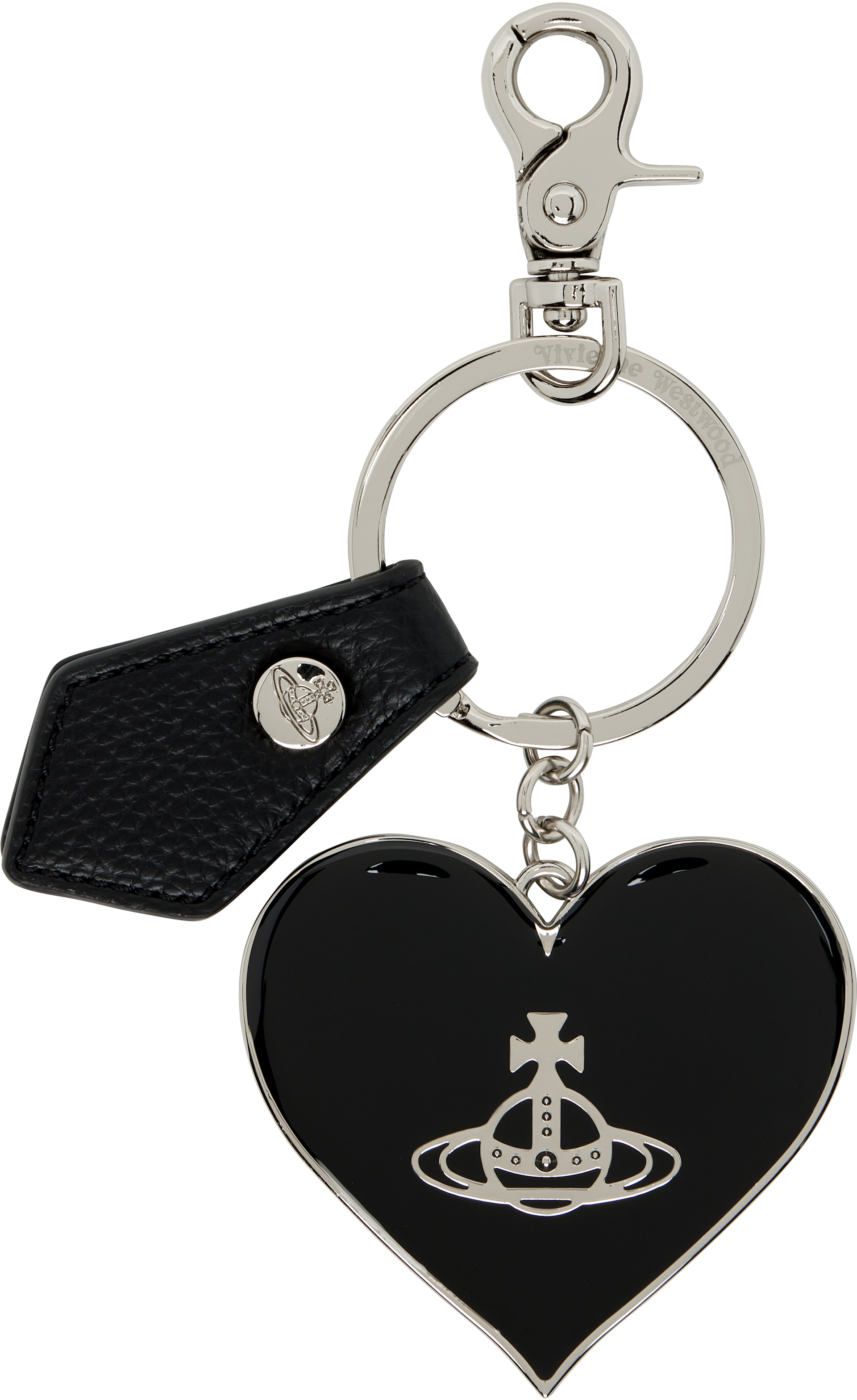 Vivienne Westwood ミラーハート キーリング Vivienne Westwood: Mirror Heart Orb Keychain | SSENSE