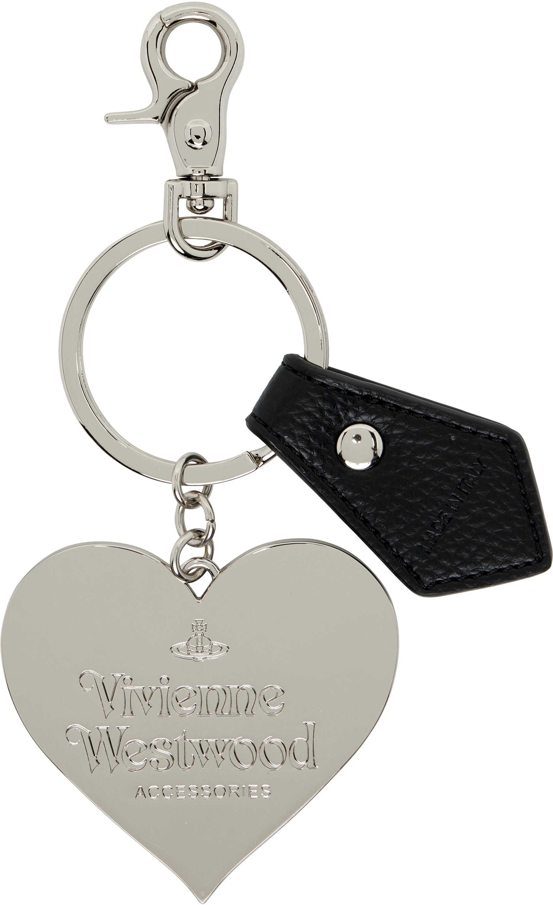 Vivienne Westwood: Mirror Heart Orb Keychain | SSENSE