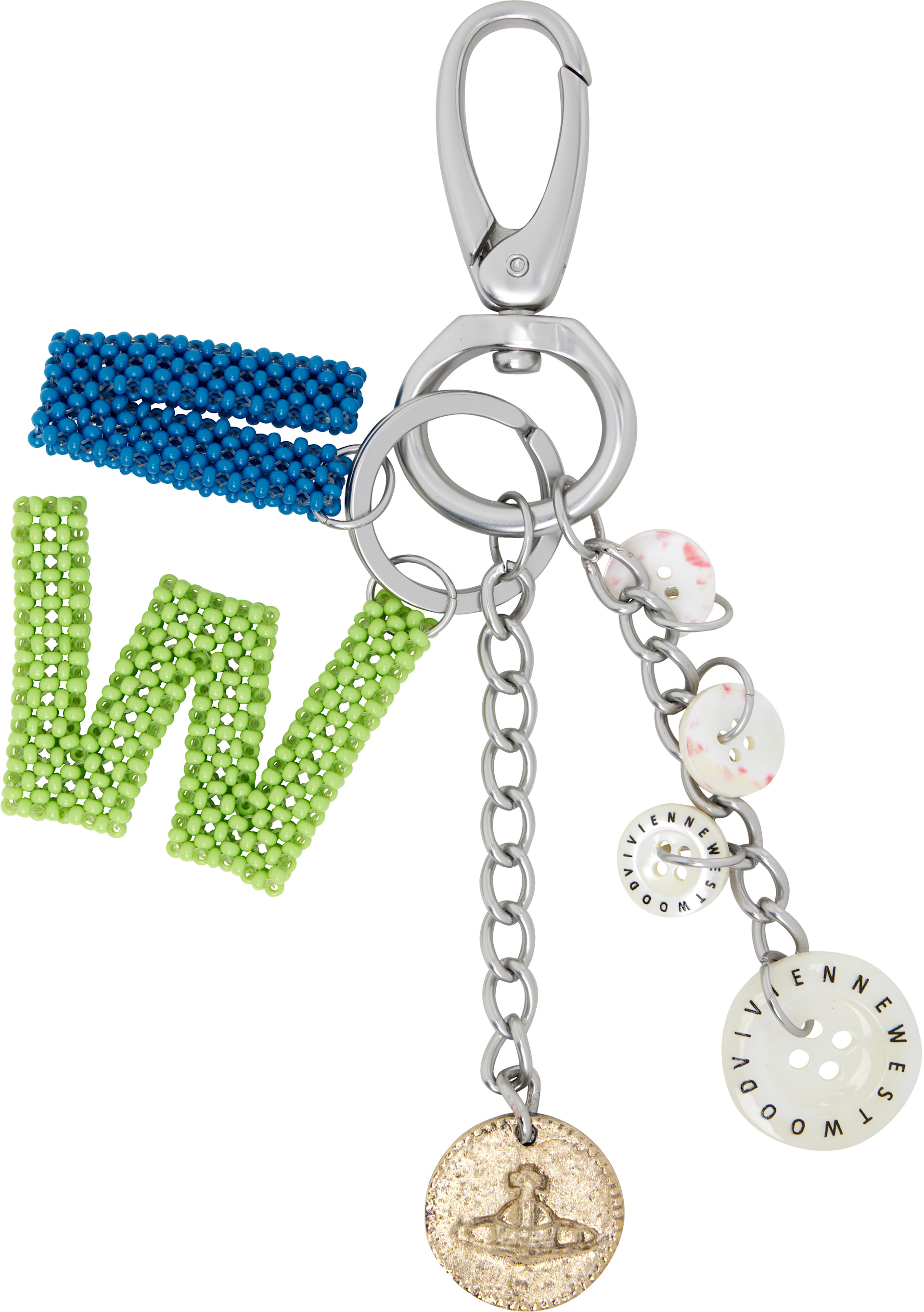 Vivienne Westwood: 'VW & Buttons' Keychain | SSENSE