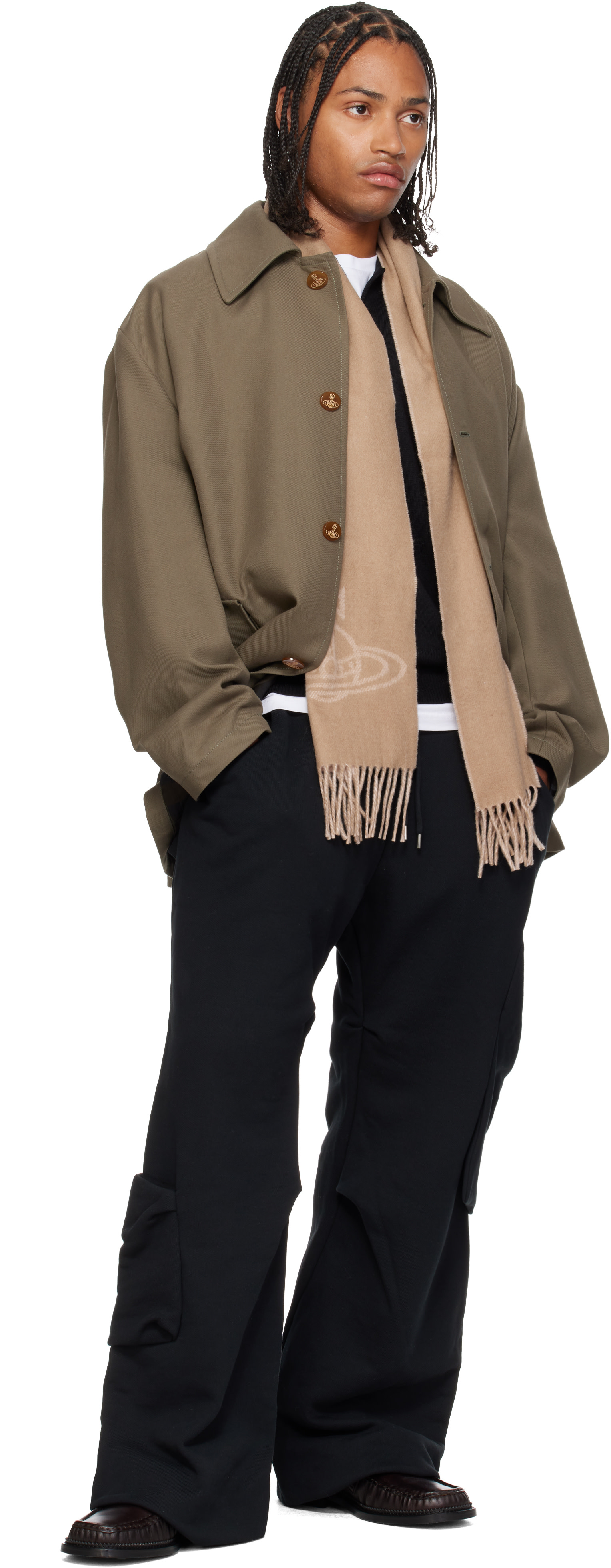 Vivienne Westwood - Écharpe double face beige