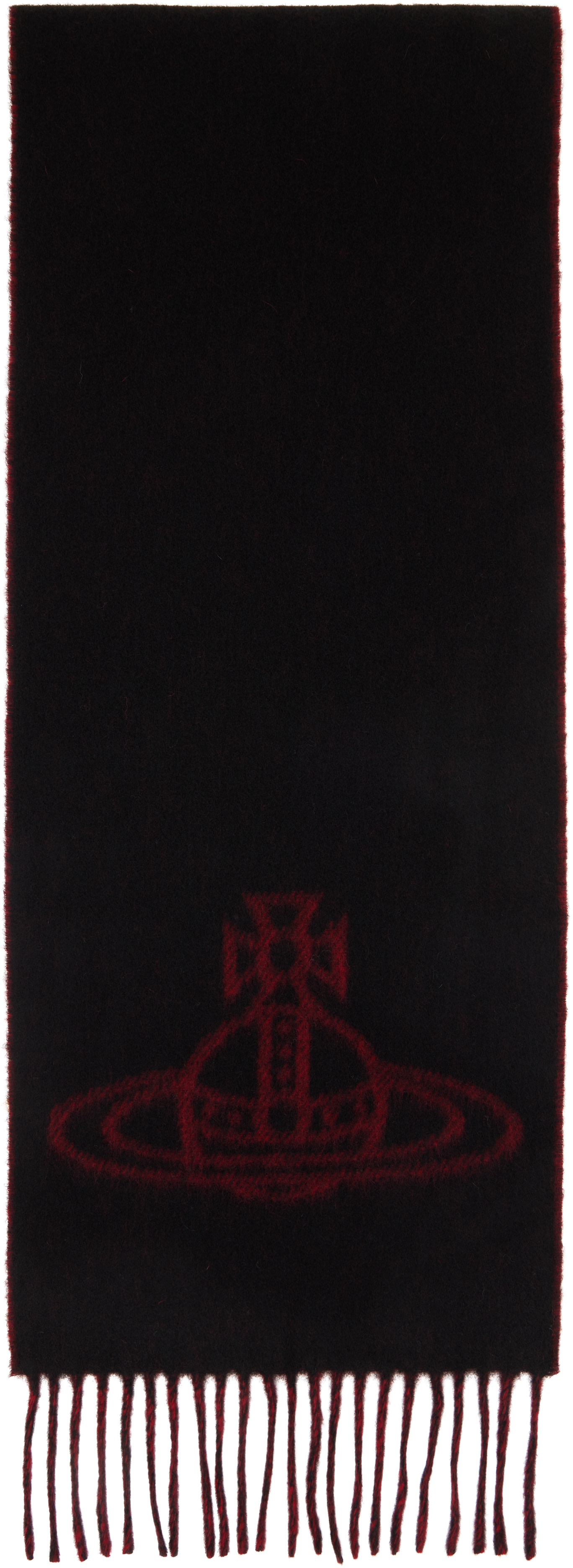 Vivienne Westwood: Black & Red Double Face Scarf | SSENSE