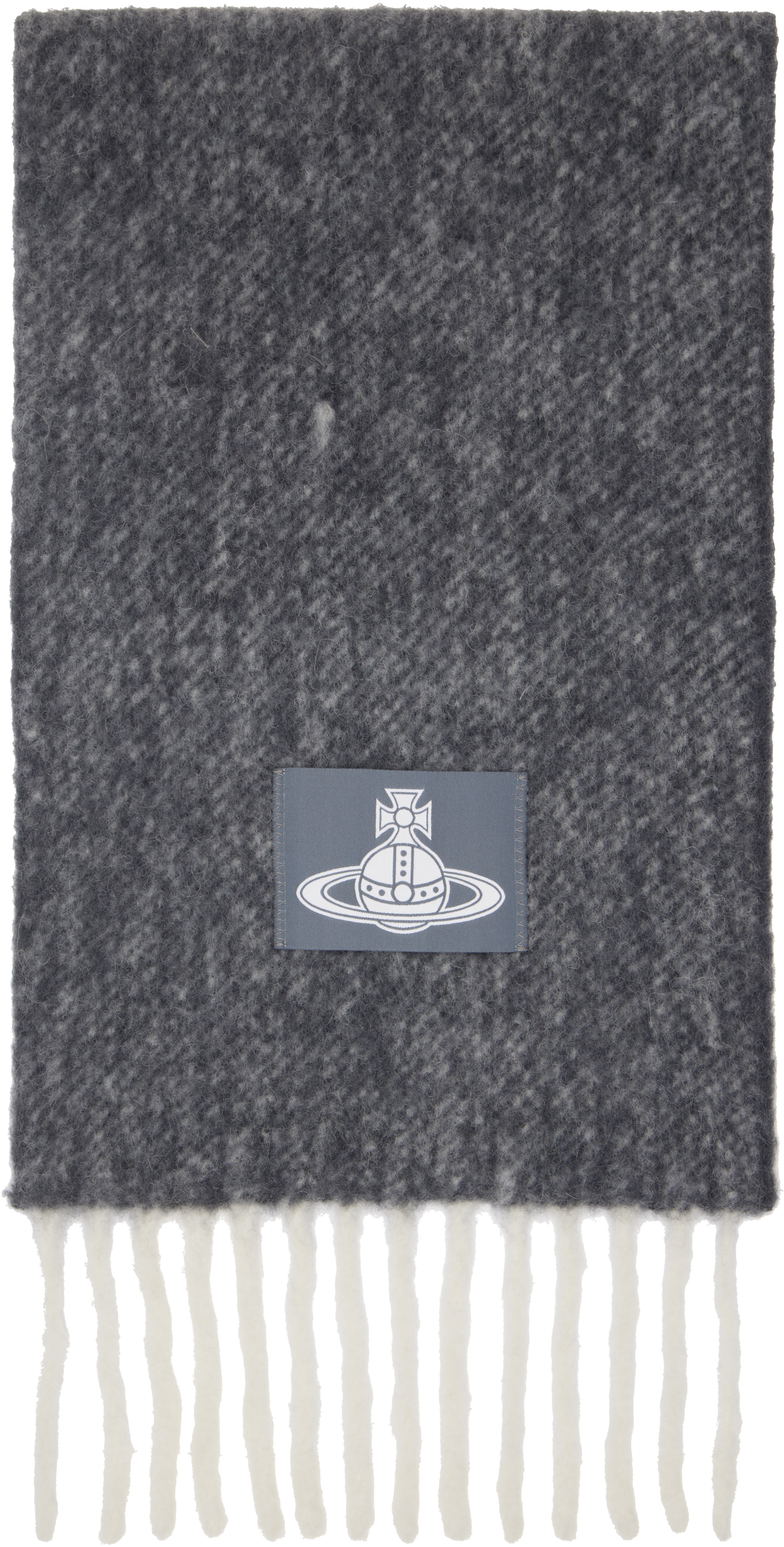 Vivienne Westwood - Gray Logo Patch Scarf