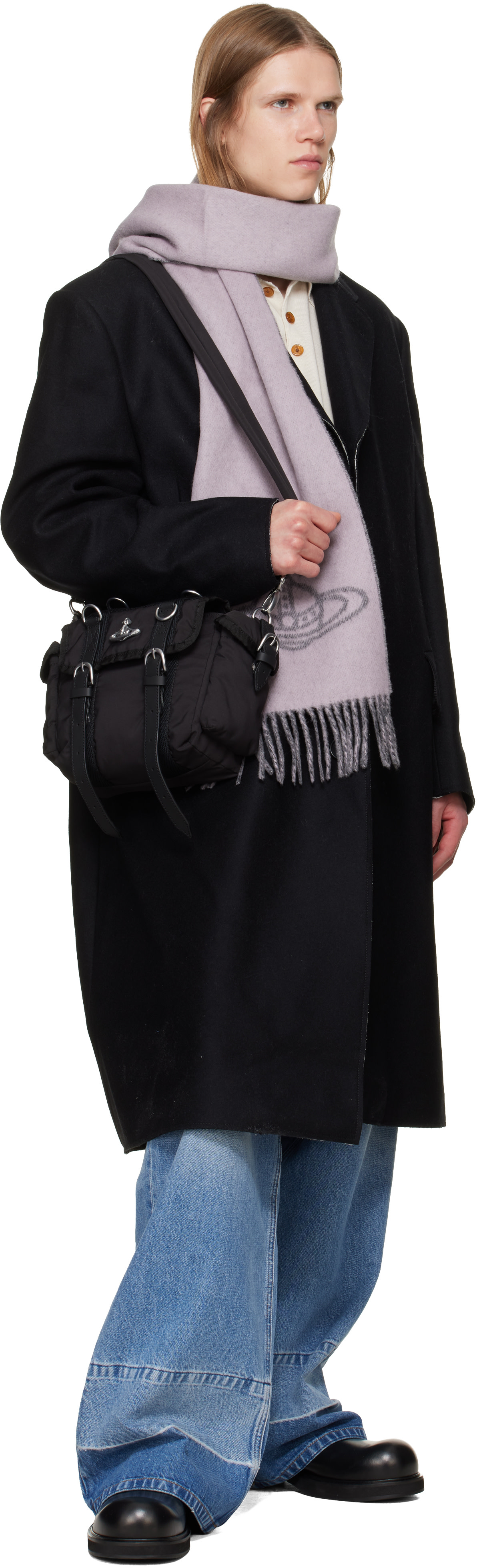 Vivienne Westwood: Gray Double Face Scarf | SSENSE