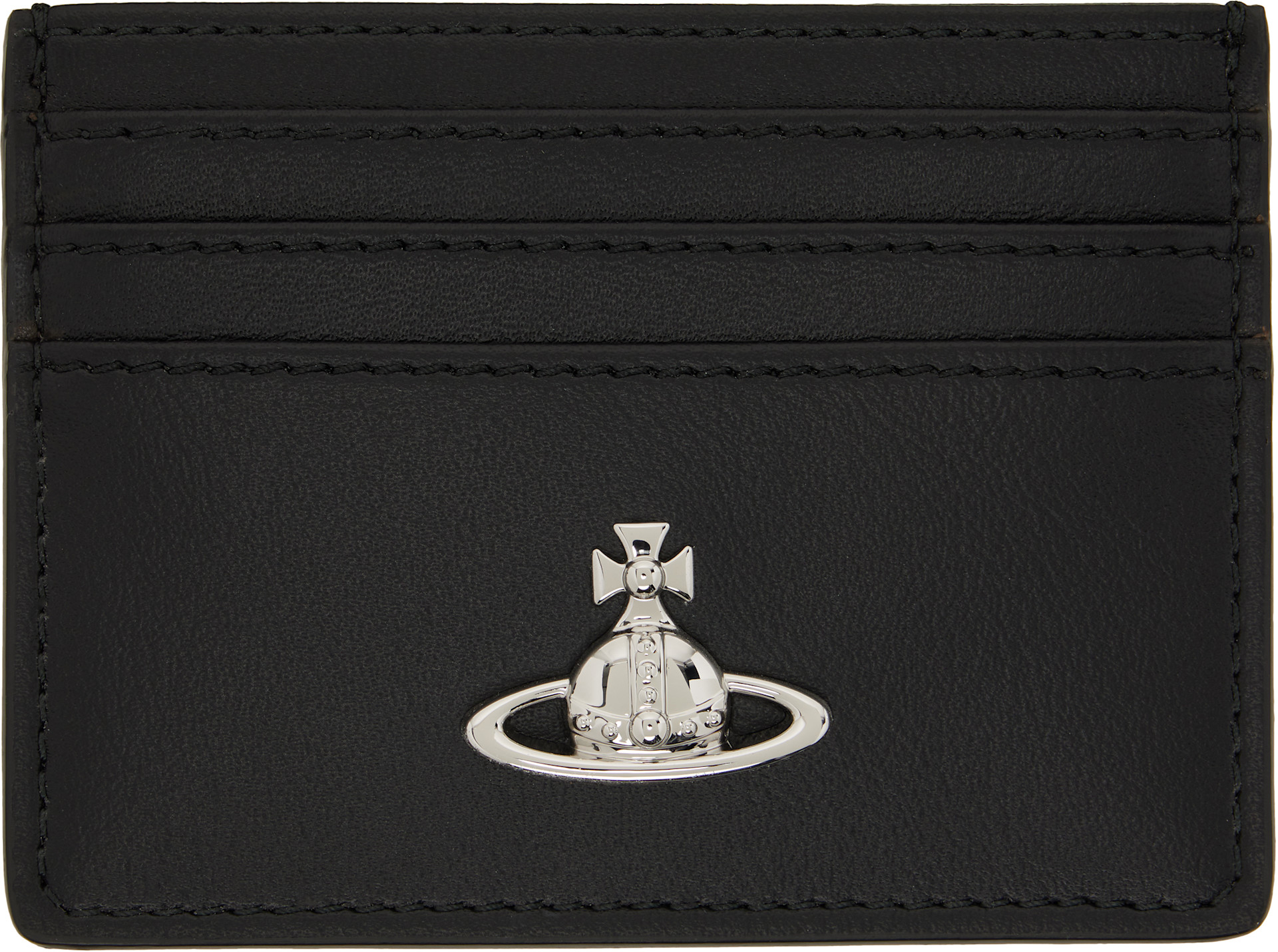 Vivienne Westwood★COARPORT アーカンサス プレート Vivienne Westwood: Black Flat Card Holder | SSENSE
