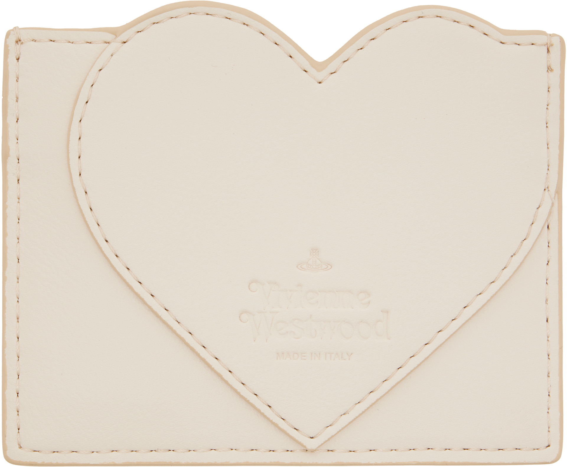 Vivienne Westwood: オフホワイト Heart カードケース | SSENSE 日本