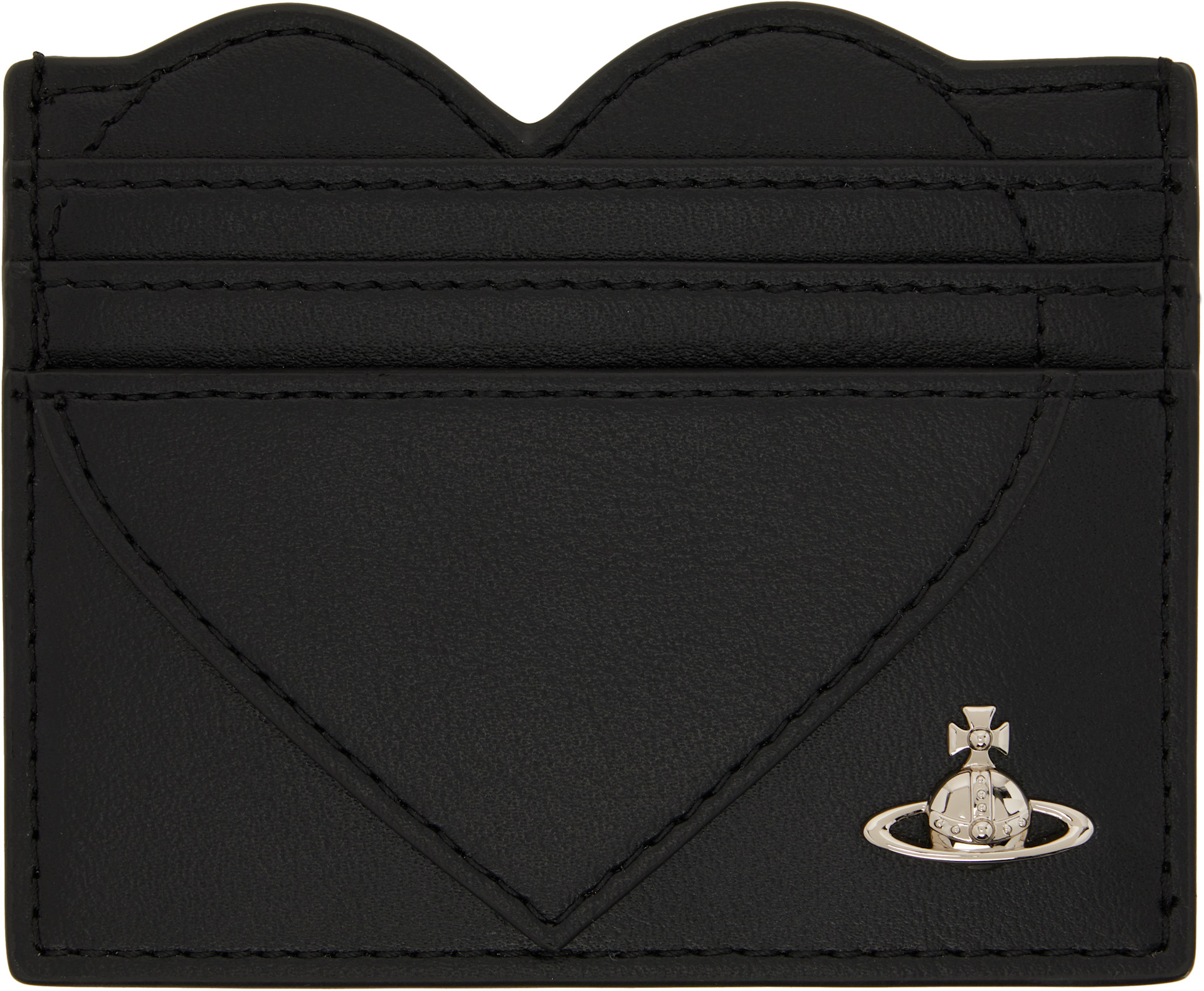 Vivienne Westwood: ブラック Heart カードケース | SSENSE 日本