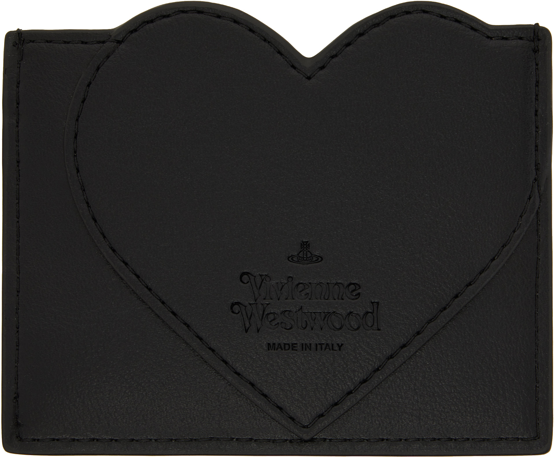 Vivienne Westwood: ブラック Heart カードケース | SSENSE 日本