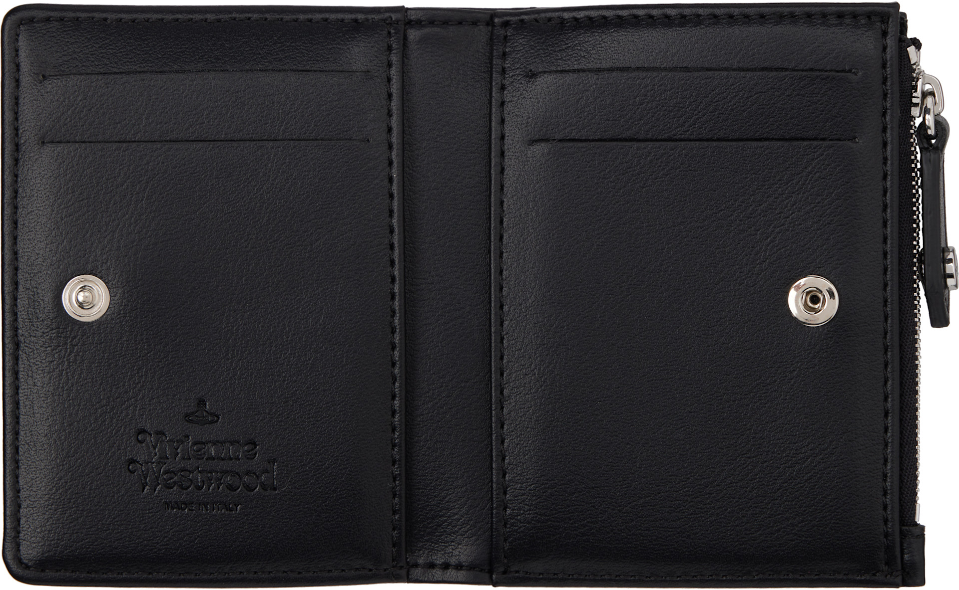 Vivienne Westwood: ブラック Slim Flap カードケース | SSENSE 日本