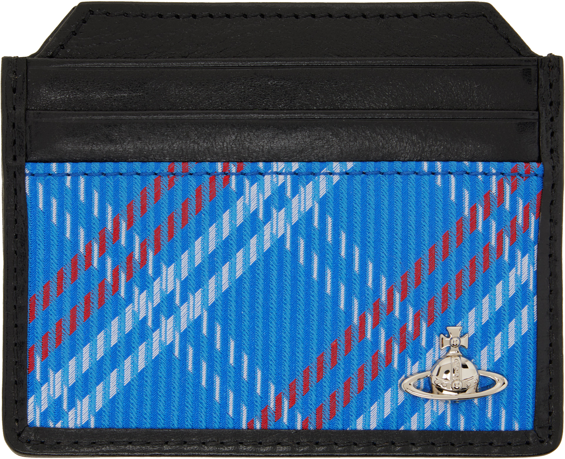 Vivienne Westwood: ブラック＆ブルー Slim カードケース | SSENSE 日本