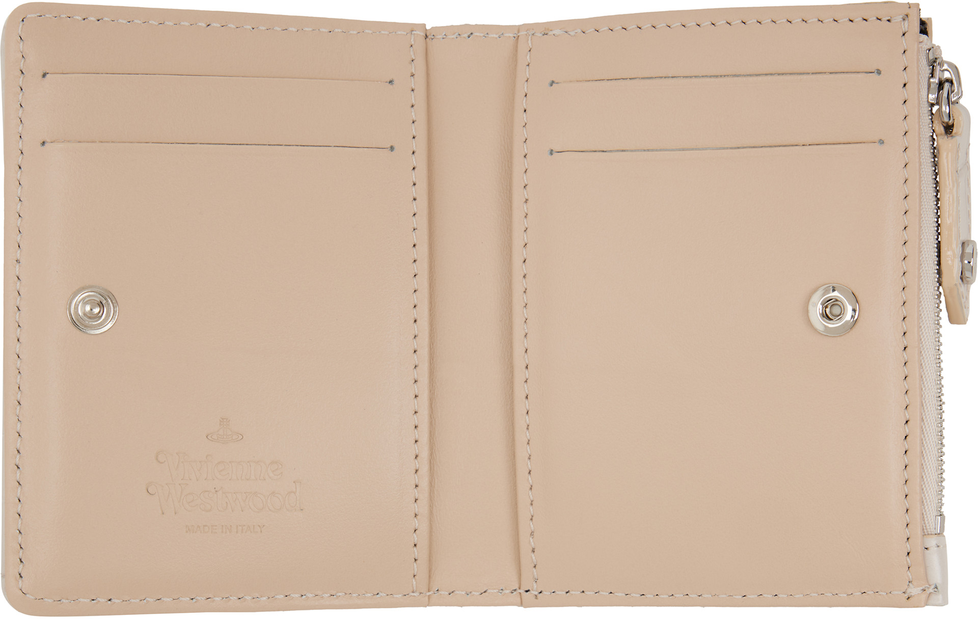 Vivienne Westwood: Off-White Slim Flap Card Holder | SSENSE