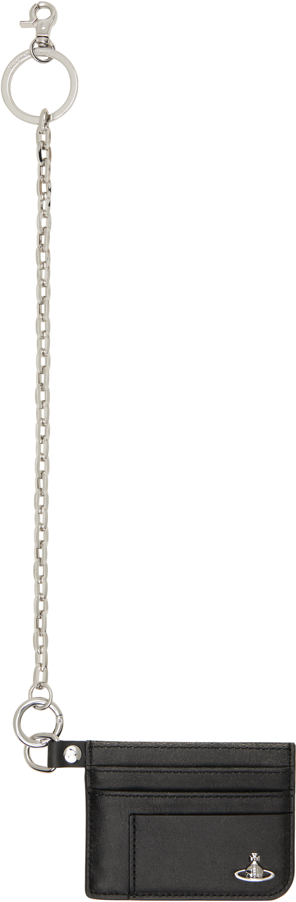 Vivienne Westwood ウォレットチェーン Vivienne Westwood: Black Flat Chain Card Holder | SSENSE
