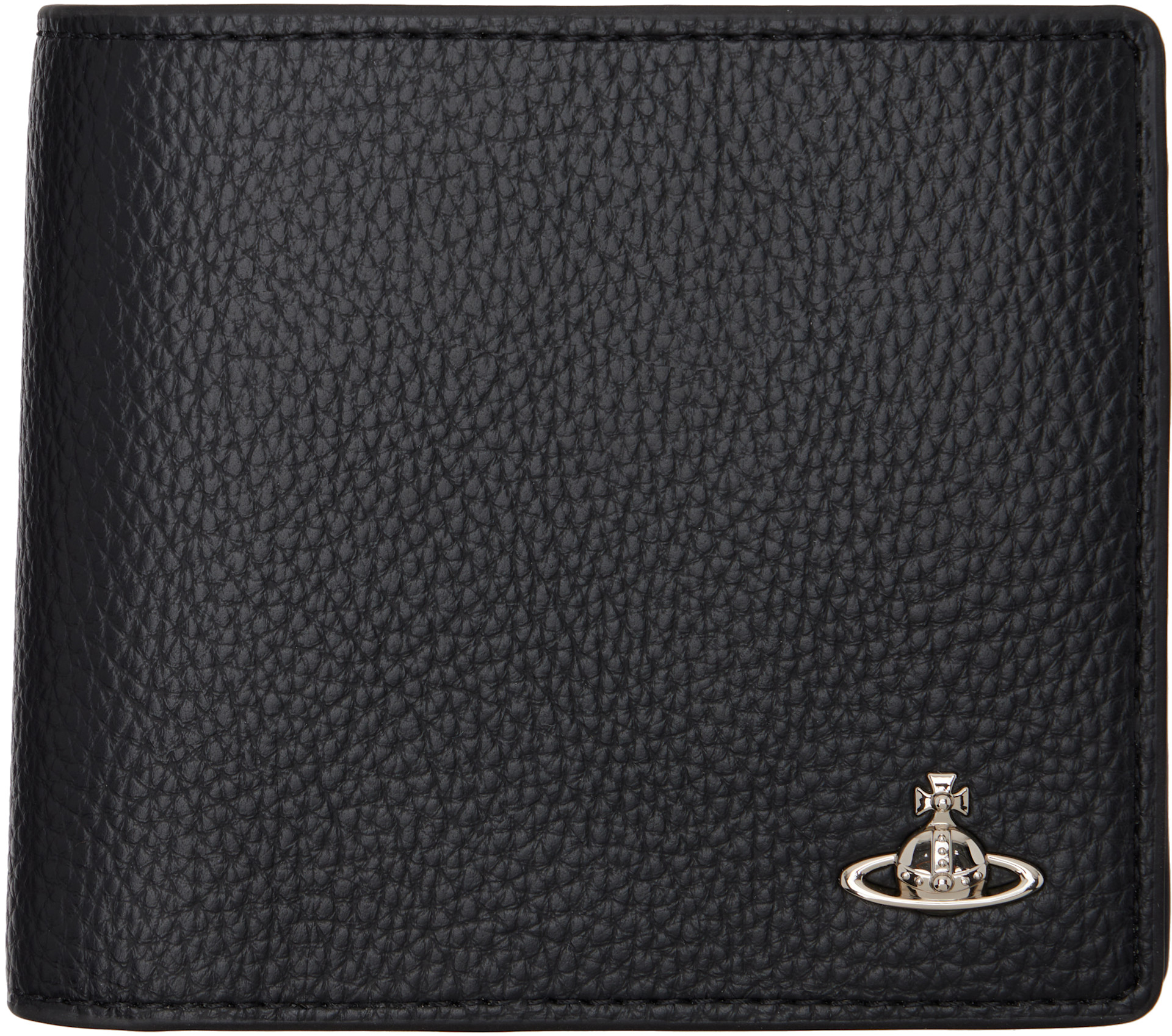 Vivienne Westwood: Black Faux-Leather Man Coin Pocket Wallet | SSENSE