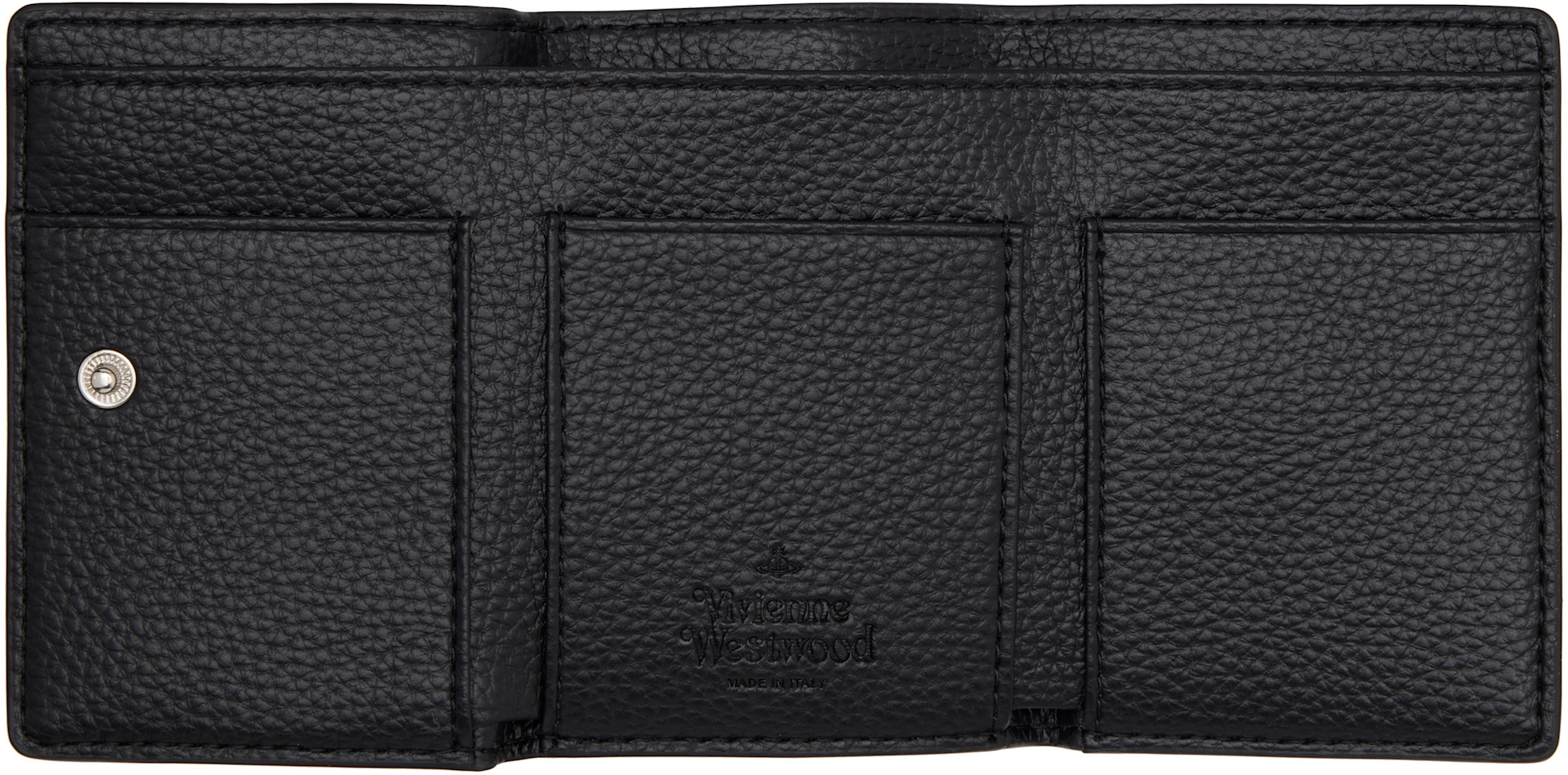 Vivienne Westwood: ブラック スモール Flap Purse 財布 | SSENSE 日本