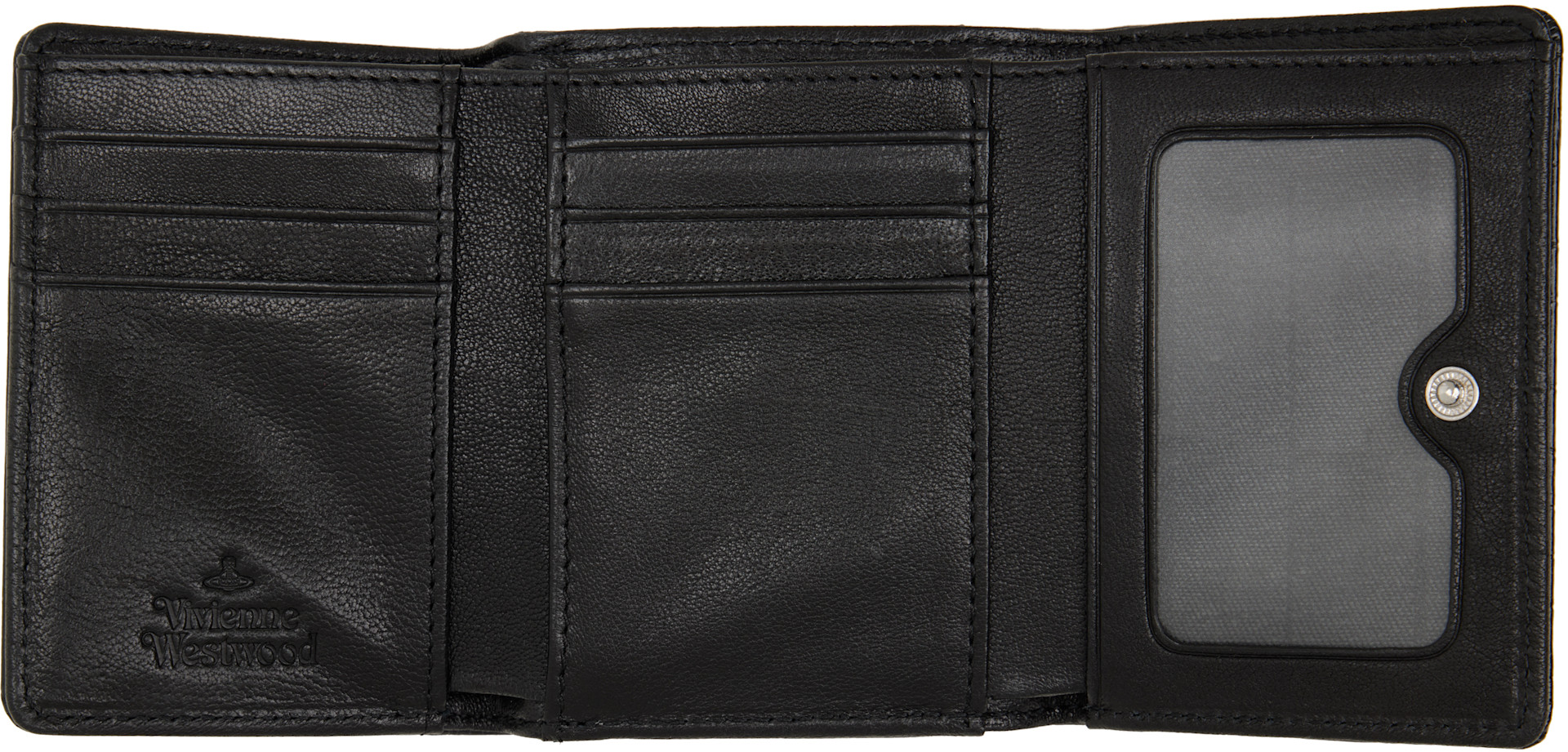 Vivienne Westwood: Black Small Frame Wallet | SSENSE