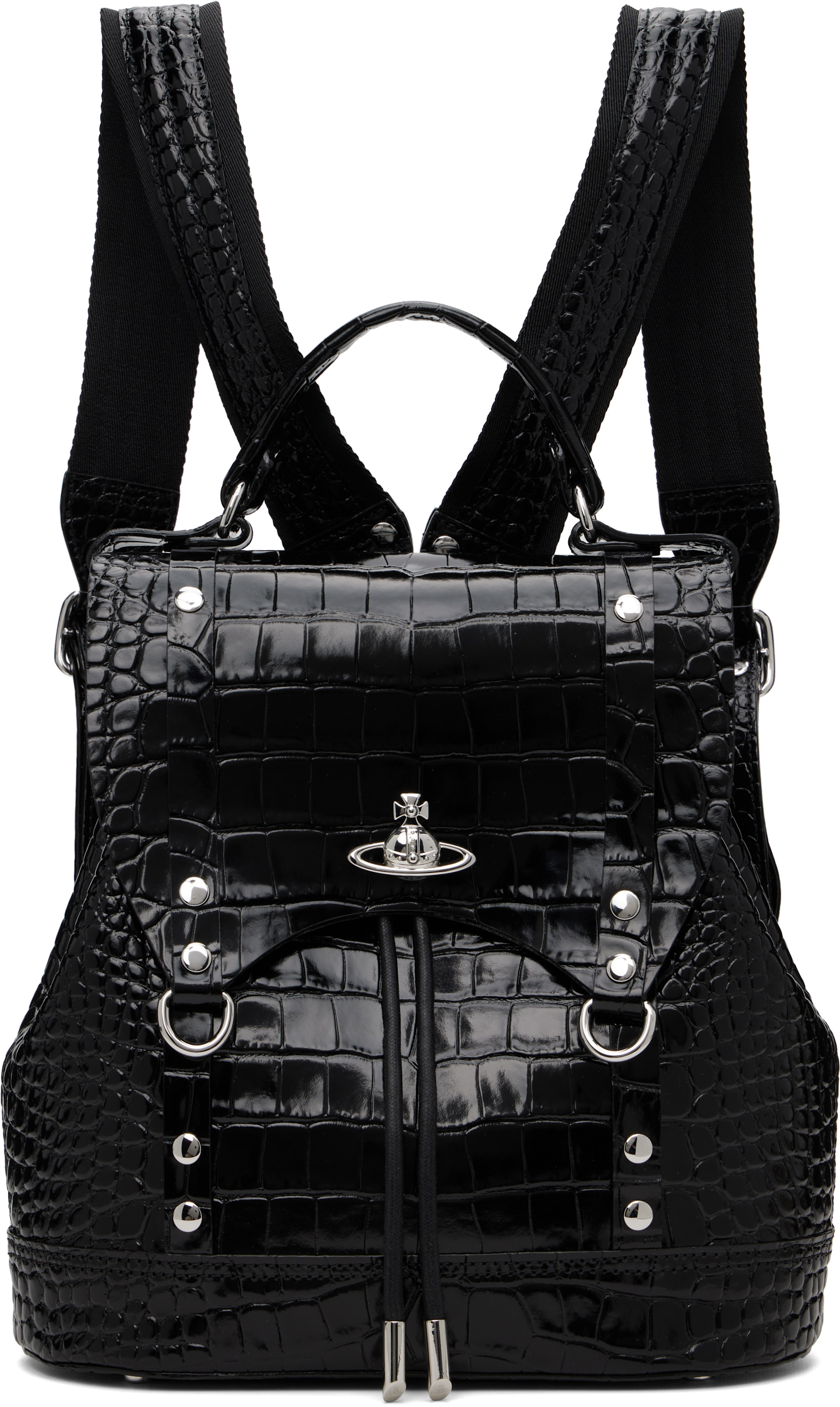 Vivienne Westwood - 블랙 스몰 맥스 백팩
