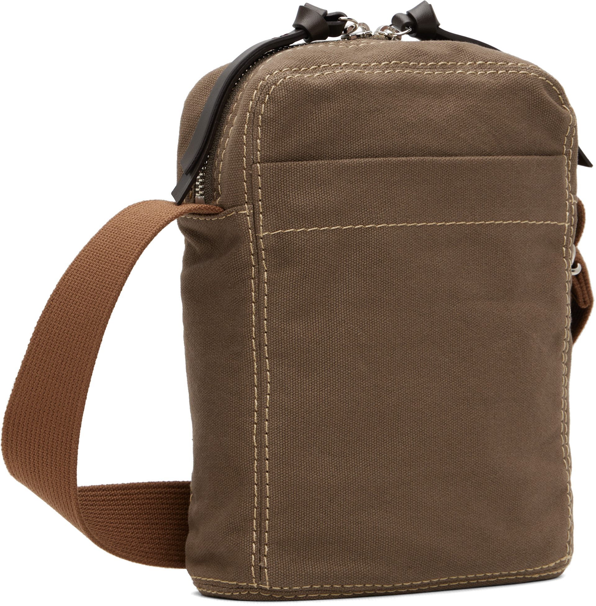 Vivienne Westwood: Khaki Luke Crossbody Bag | SSENSE