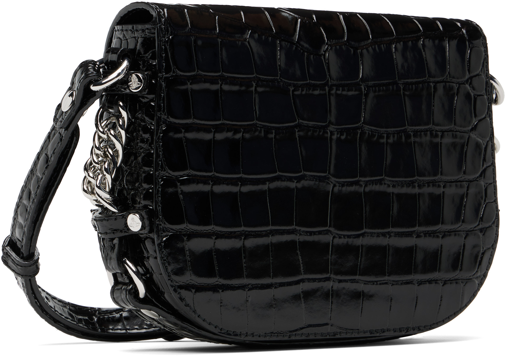 Vivienne Westwood ショルダーバッグ　ボディバッグメッセンジャー Vivienne Westwood: ブラック Hunter フラップ クロスボディバッグ