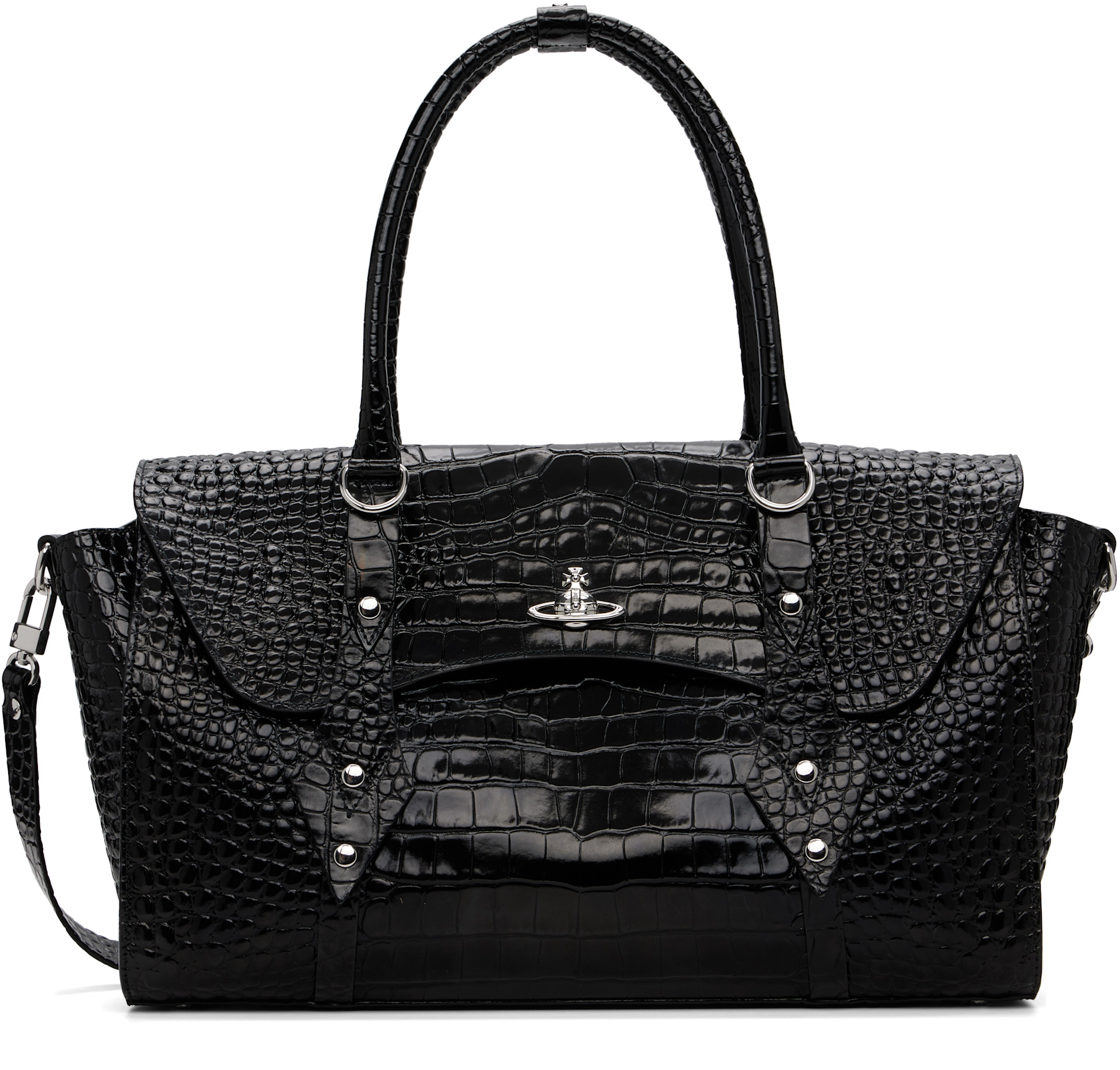 A*t様 Vivienne Westwood Vivienne Westwood: Black Bettina Medium Hand Bag | SSENSE
