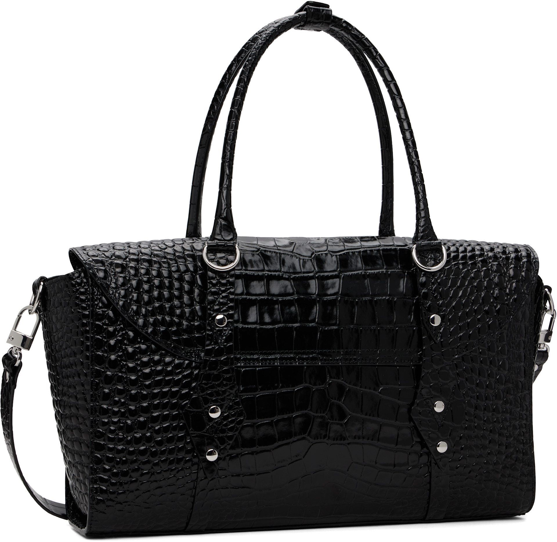 Vivienne Westwood: Black Bettina Medium Hand Bag | SSENSE