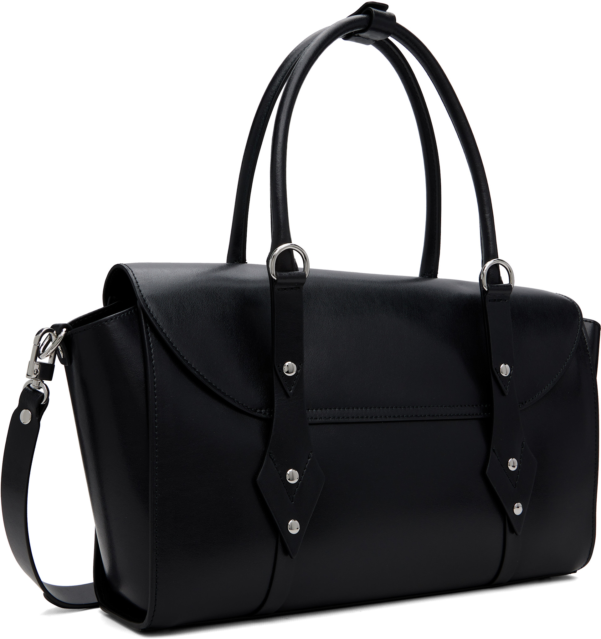 Vivienne Westwood: Black Bettina Medium Hand Bag | SSENSE Taiwan
