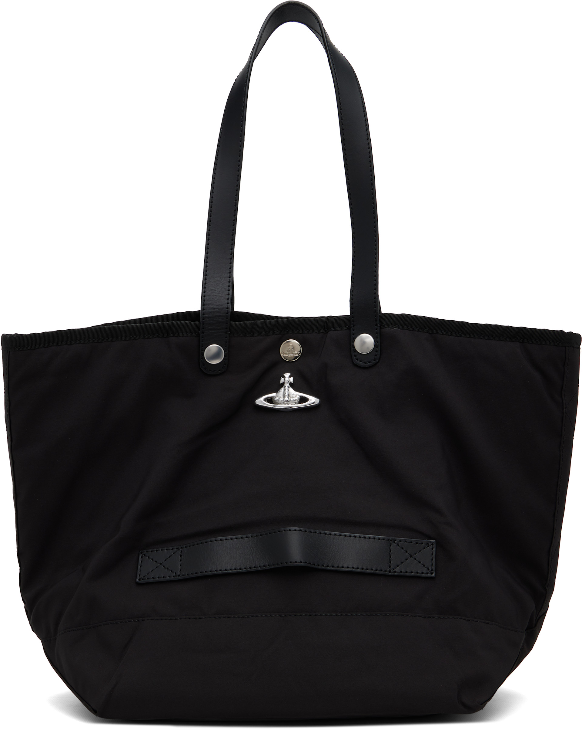 Vivienne Westwood: Black Utility Small Shopper Tote | SSENSE