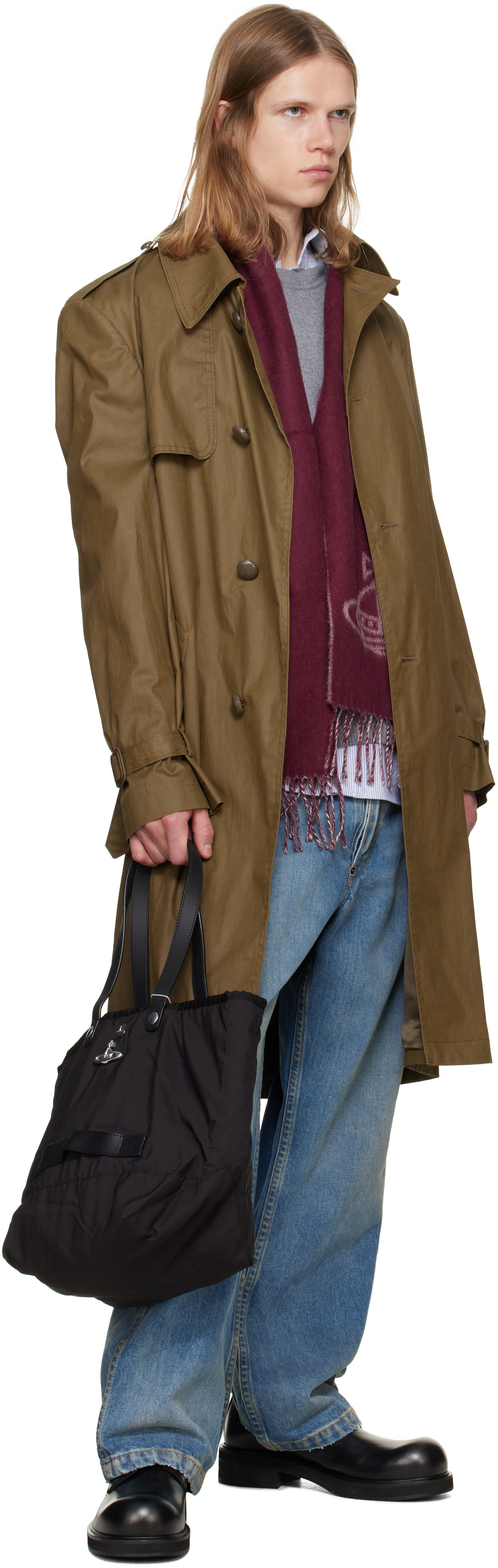 Vivienne Westwood: ブラック スモール Utility Shopper トートバッグ