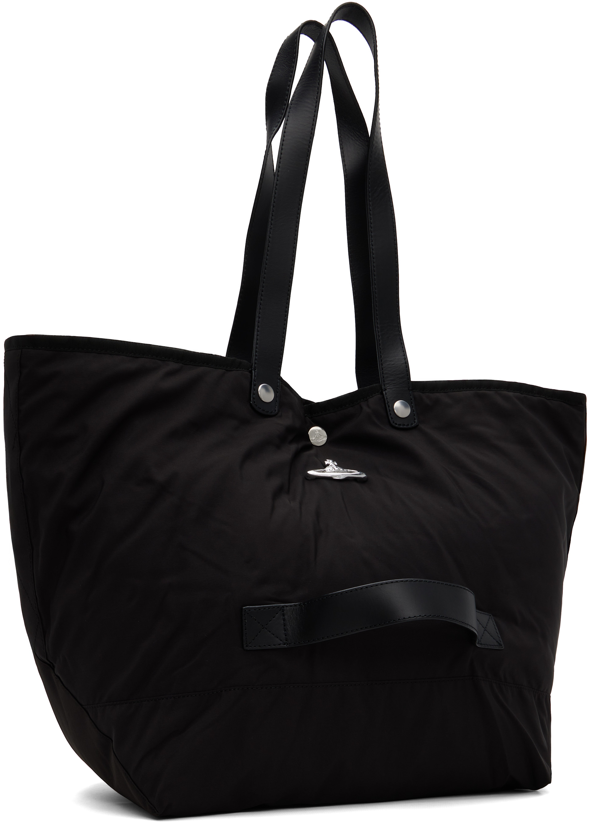 Vivienne Westwood: ブラック Utility Shopper トートバッグ | SSENSE 日本
