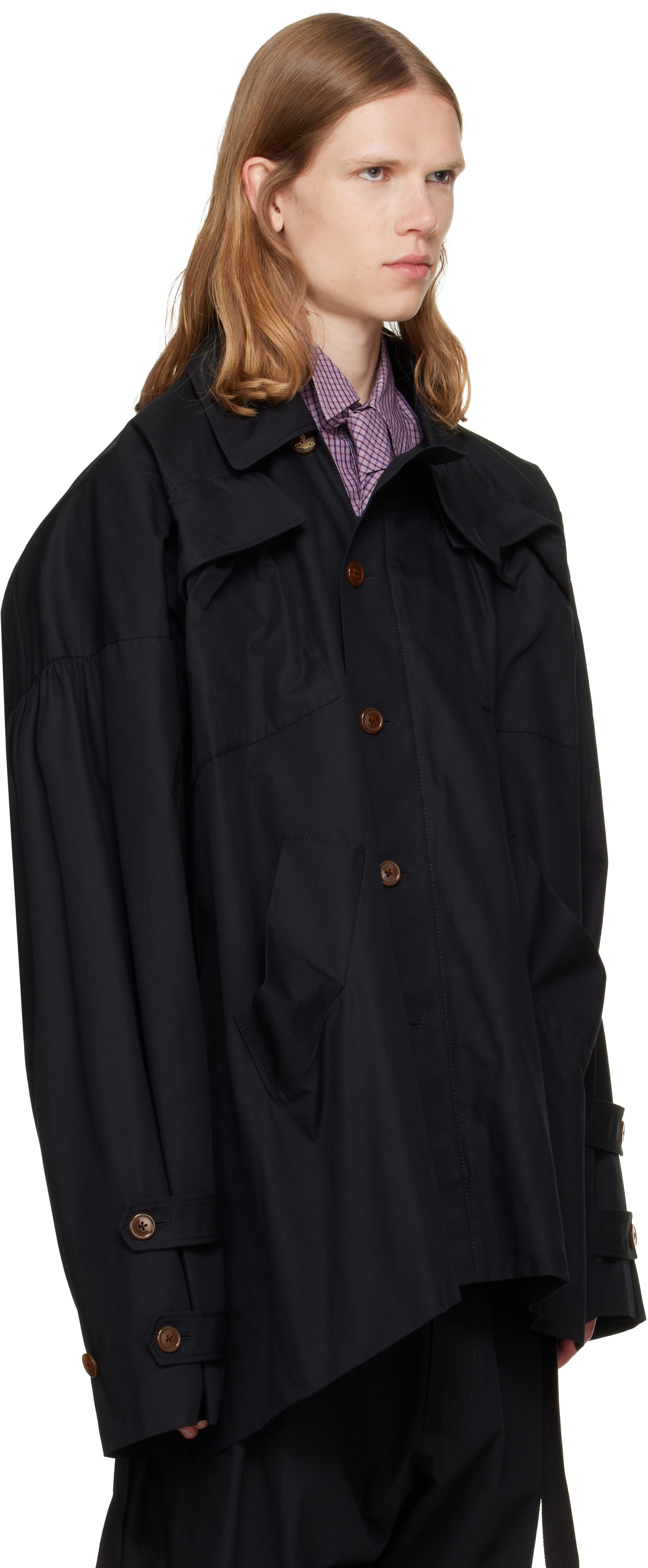 Vivienne Westwood: Black Asymmetric Over Jacket | SSENSE
