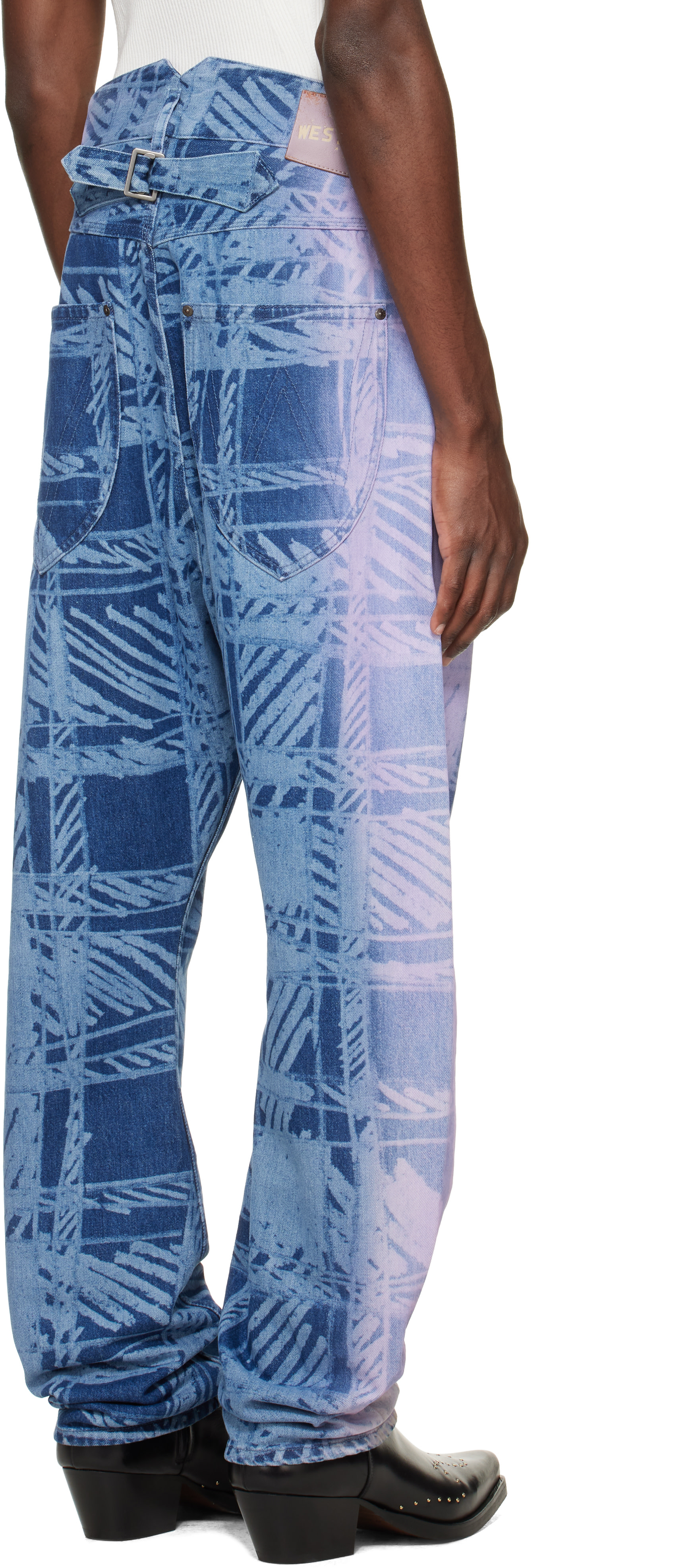 Vivienne Westwood: Blue & Purple Buckle Back Jeans | SSENSE