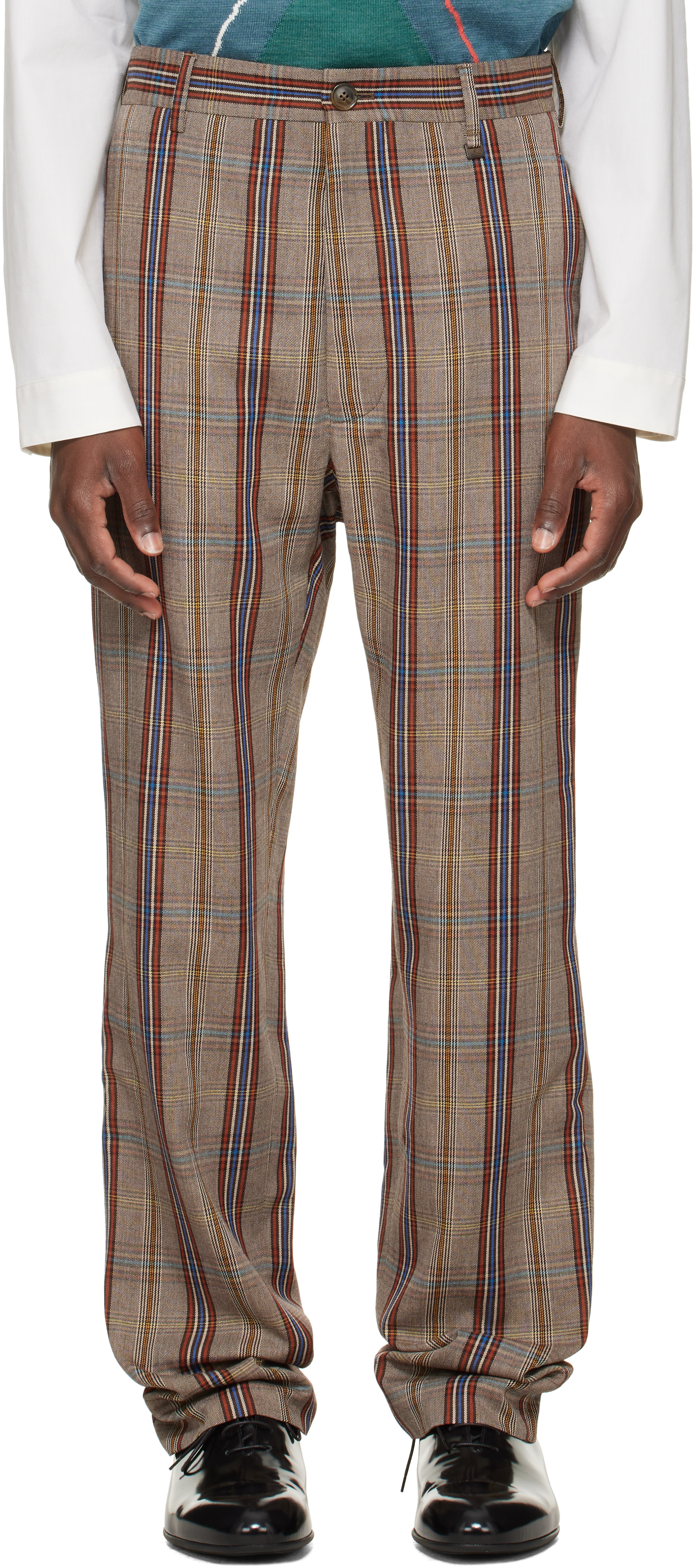Vivienne Westwood ベージュ イージーパンツ 46 ITALY製 Vivienne Westwood: Beige Cruise Trousers | SSENSE