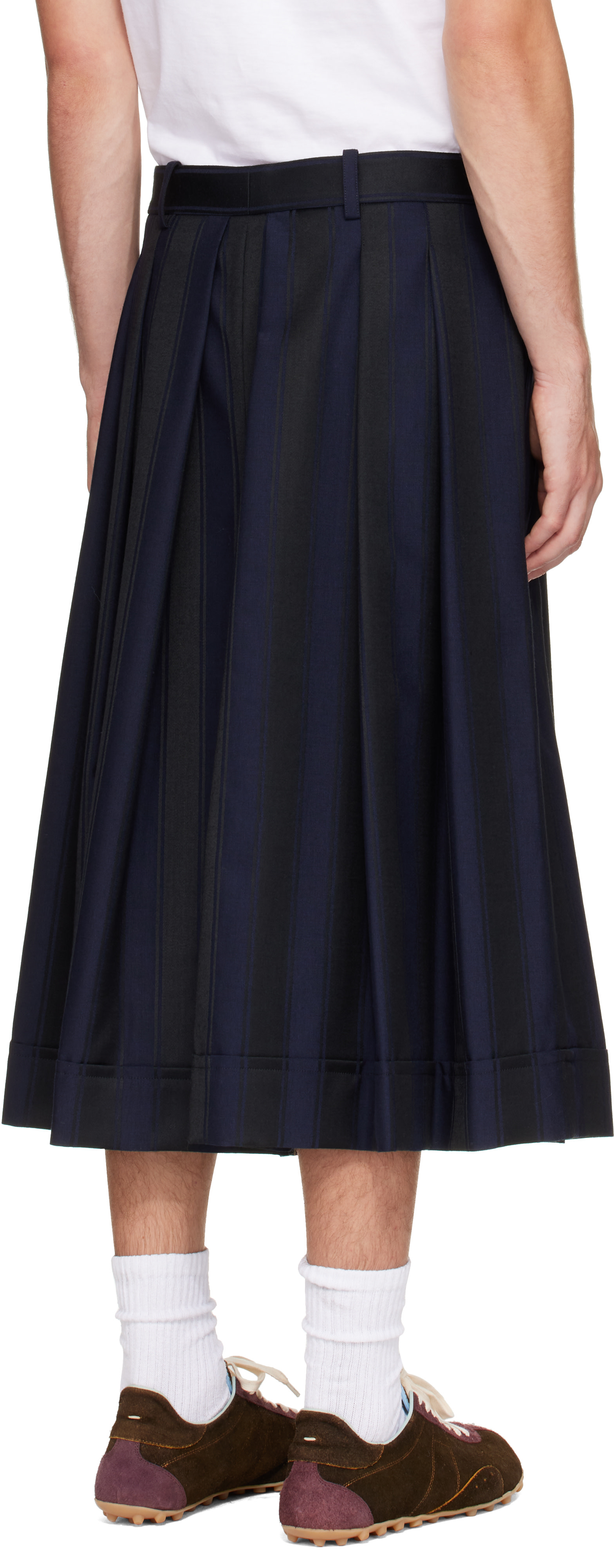 Vivienne Westwood: ネイビー＆グレー キュロット トラウザーズ