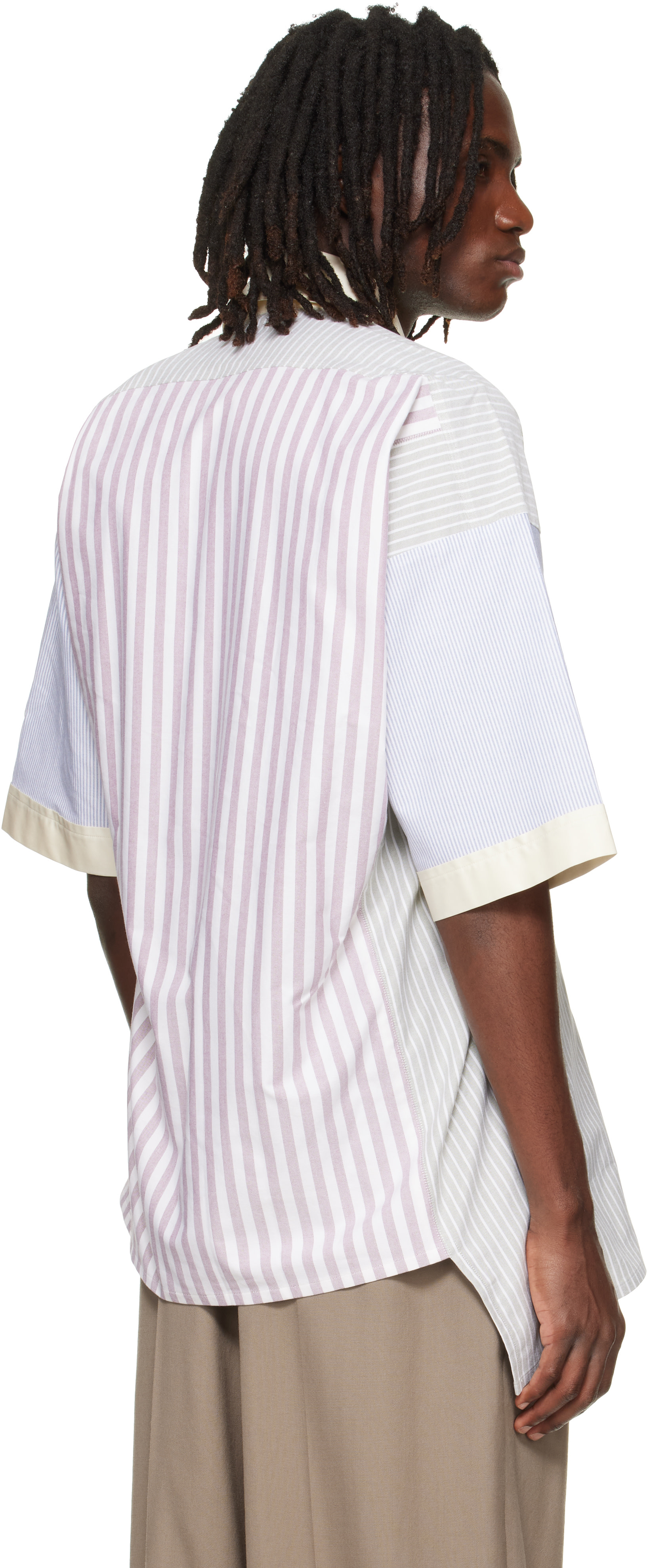 Vivienne Westwood: ホワイト Asymmetric Collar 半袖シャツ | SSENSE 日本