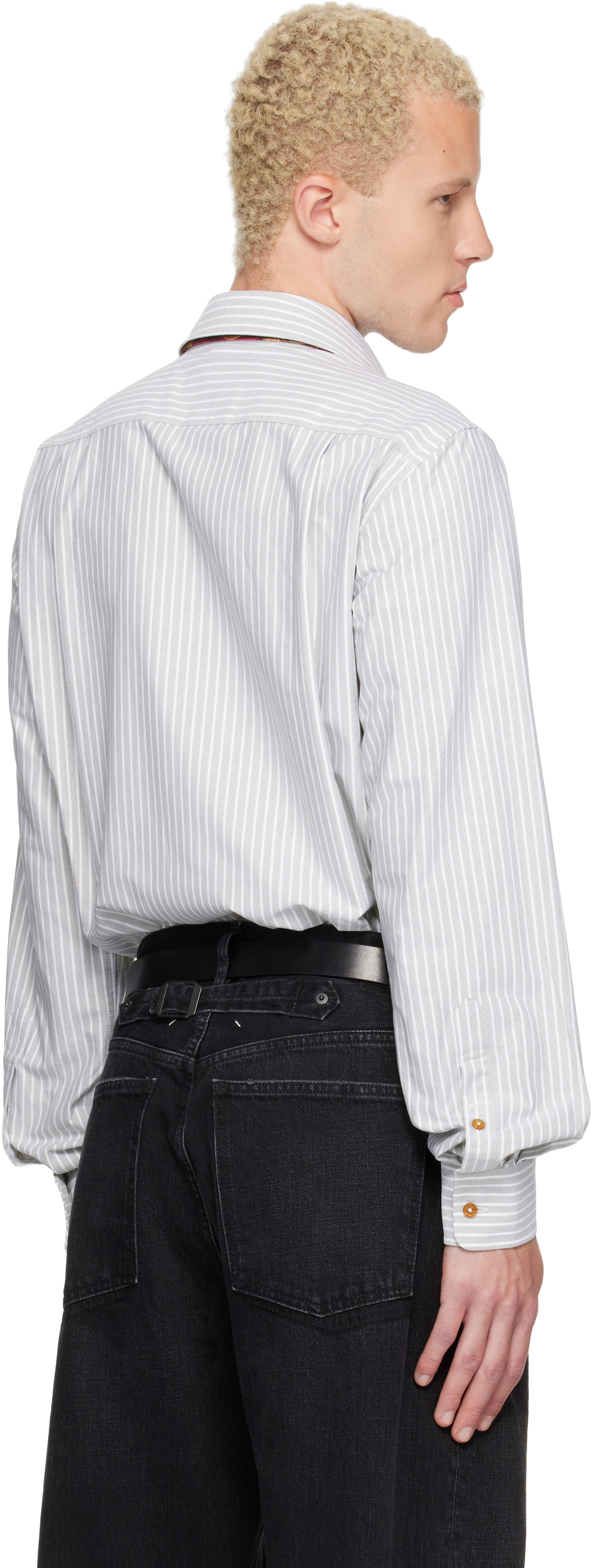 Vivienne Westwood: ホワイト＆グリーン Two Button Krall シャツ