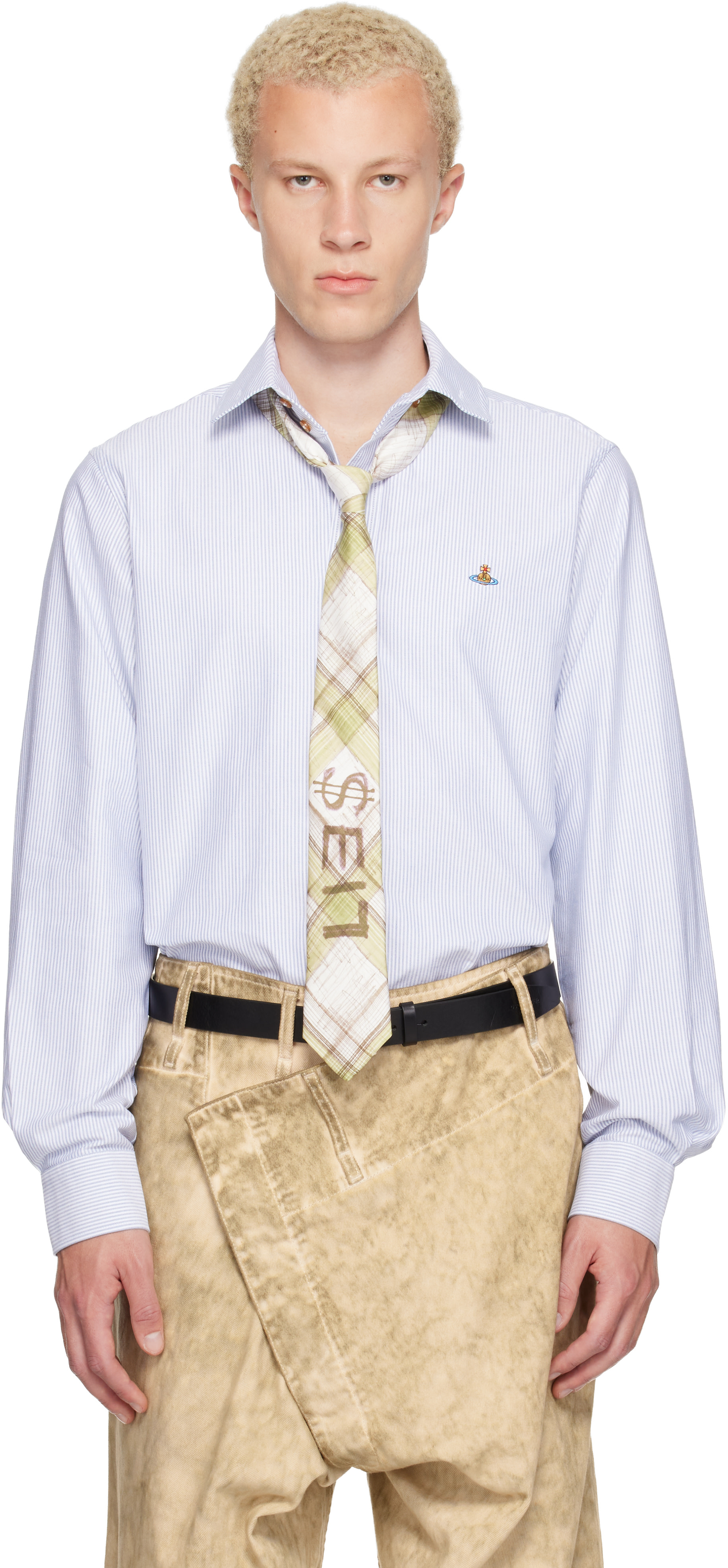 Vivienne Westwood - Blue & White Two Button Krall Shirt