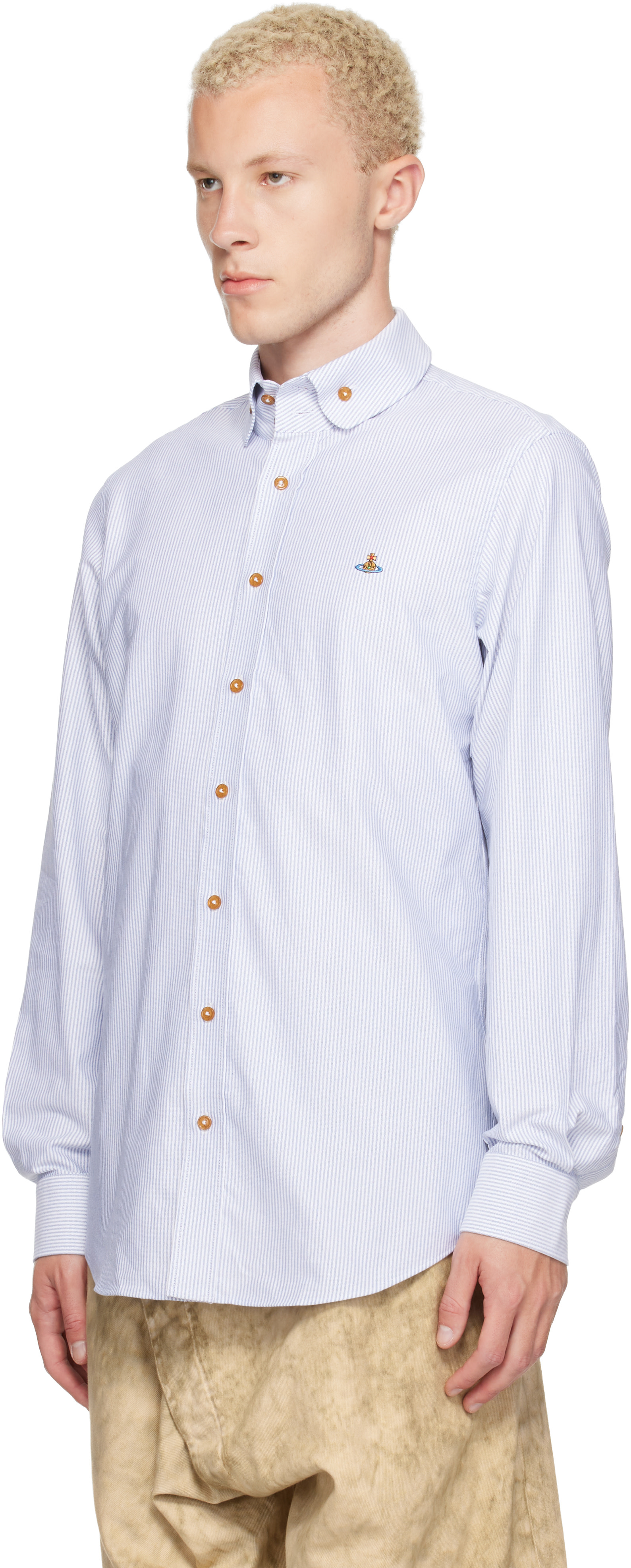 Vivienne Westwood - Blue & White Two Button Krall Shirt