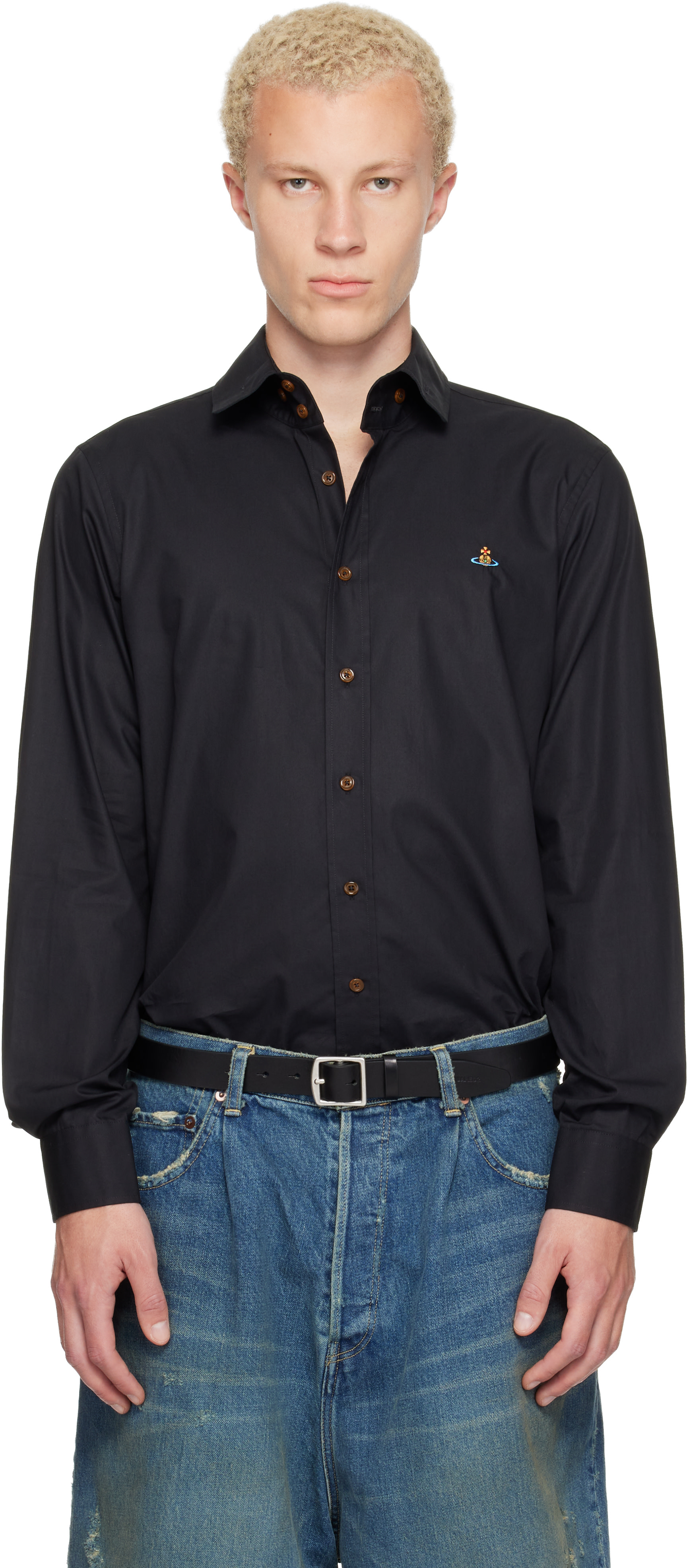 Vivienne Westwood - Black Two Button Krall Shirt