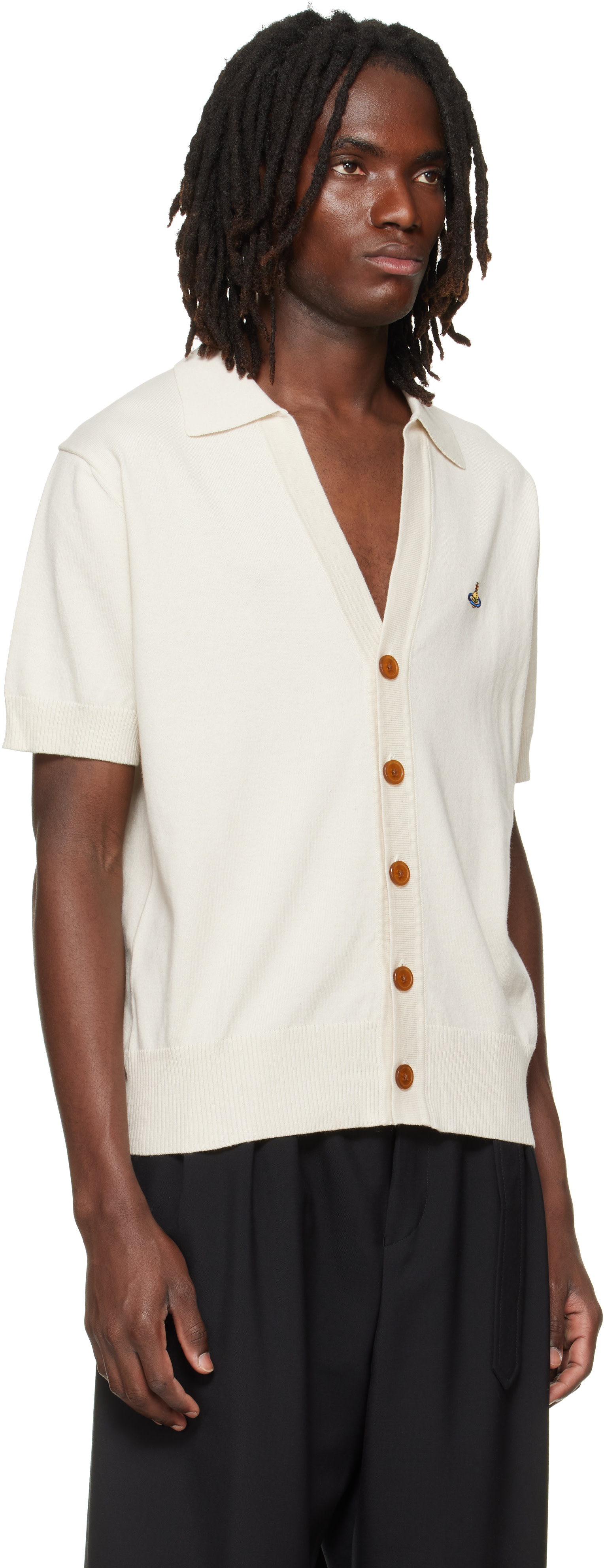 Vivienne Westwood: Off-White Polo Cardigan | SSENSE