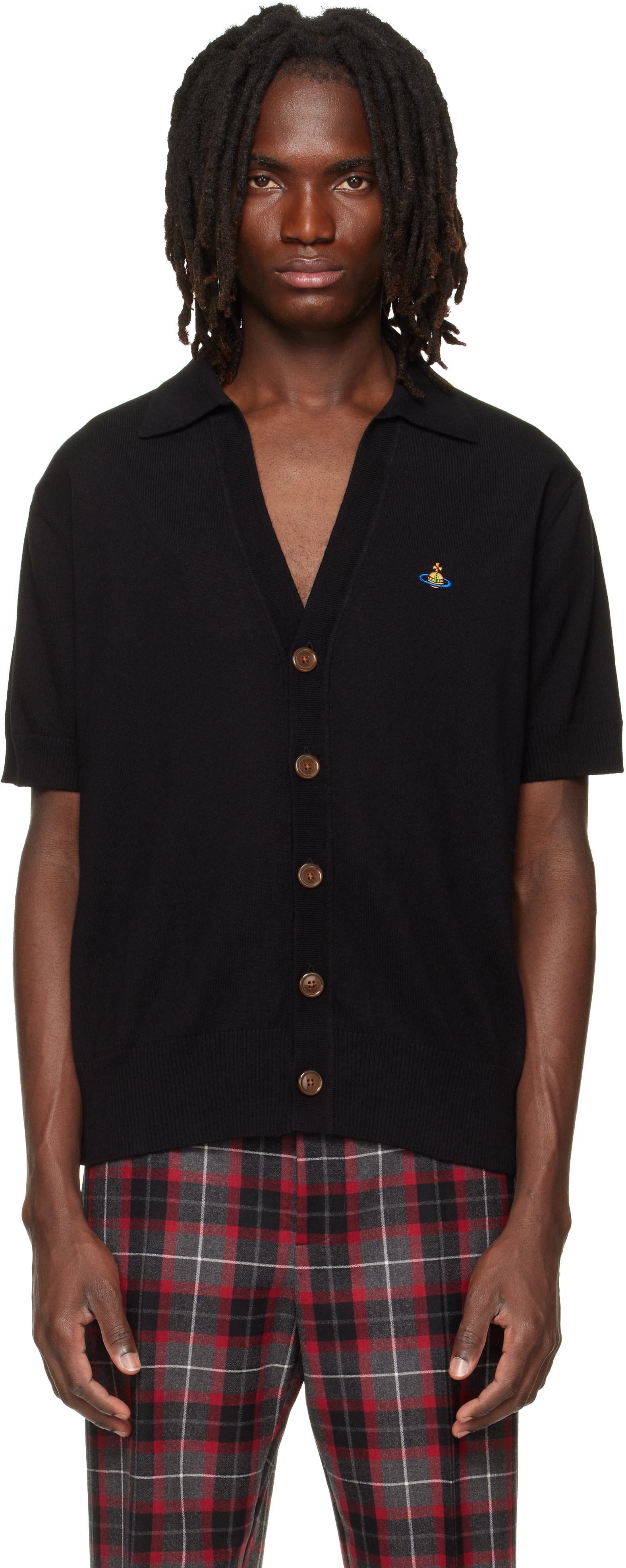 Vivienne Westwood: Black Polo Cardigan | SSENSE