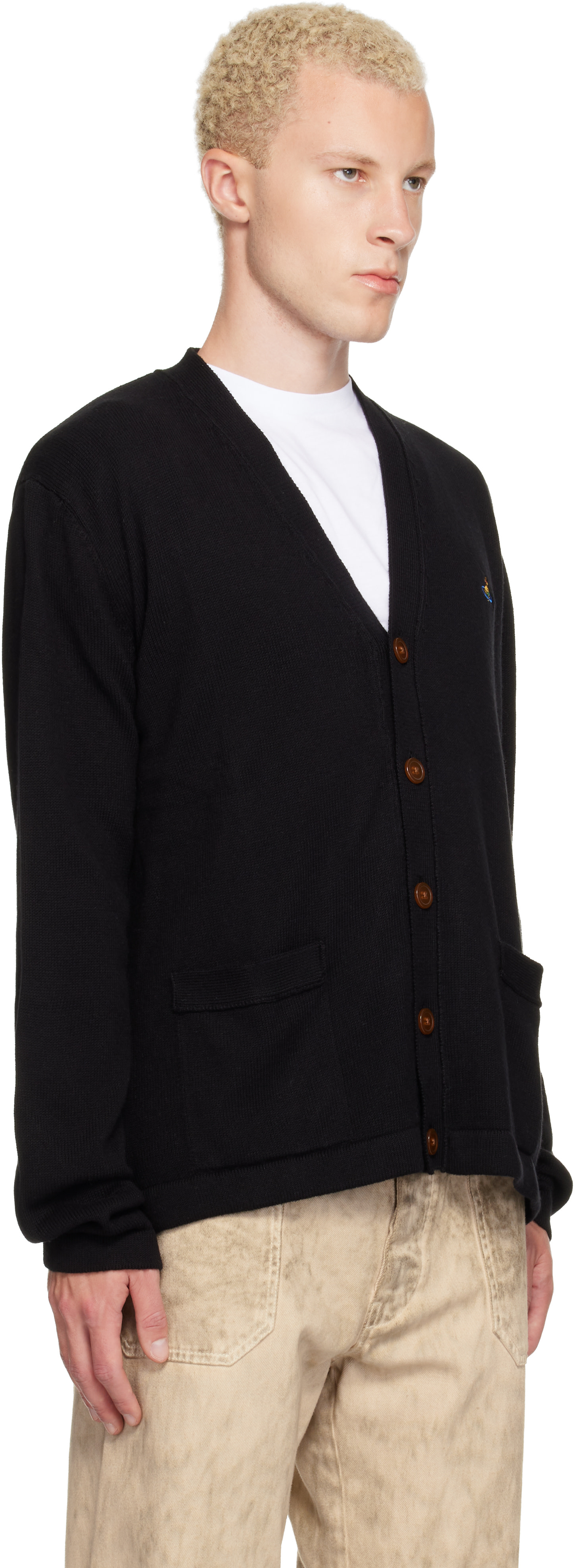Vivienne Westwood man カーディガン Vivienne Westwood: Black Alex Cardigan | SSENSE