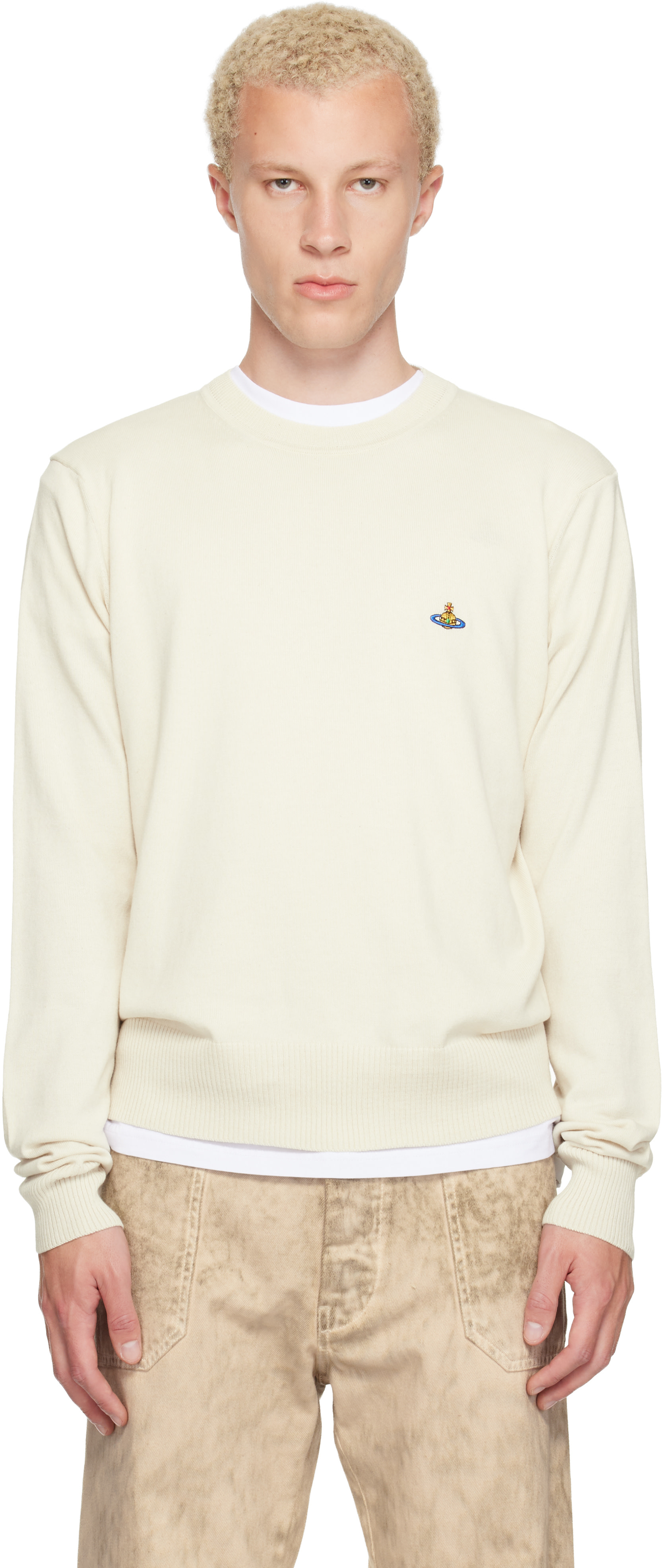 Vivienne Westwood: Off-White Alex Round Neck Sweater | SSENSE