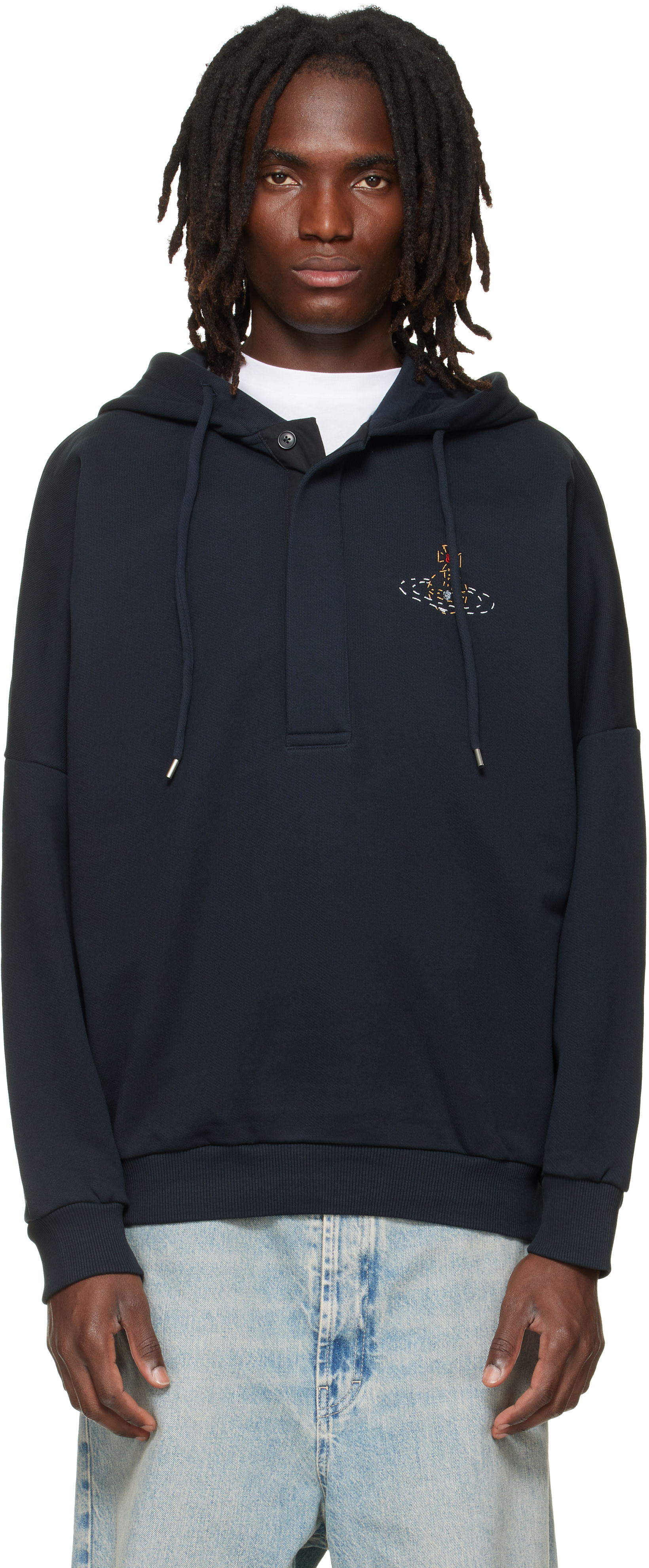 Vivienne Westwood: Navy Batwing Hoodie | SSENSE