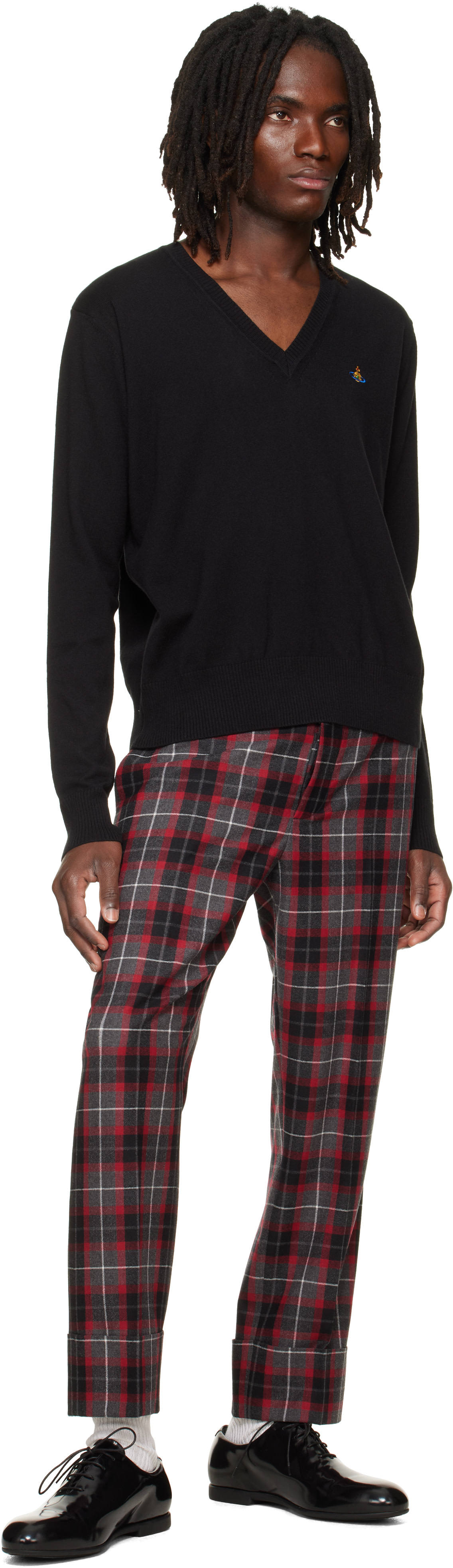 Vivienne Westwood: Black Mark V-Neck Sweater | SSENSE