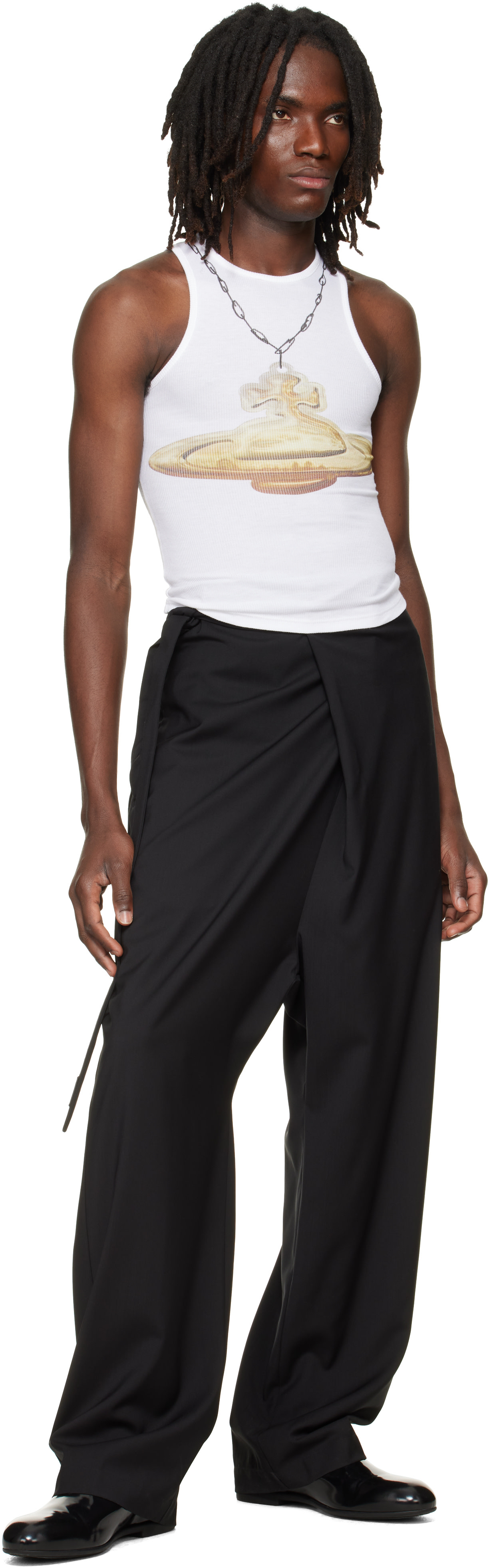 Vivienne Westwood: White Gold Orb 90s Tank Top | SSENSE
