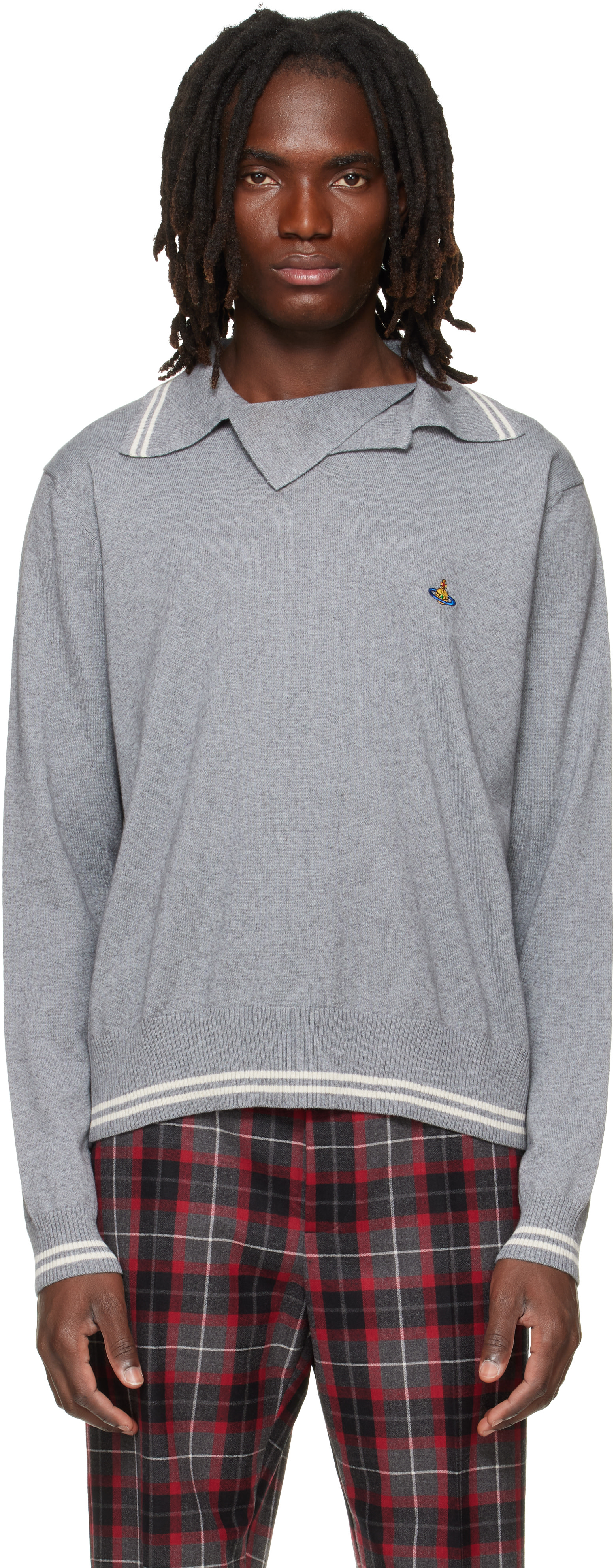 Vivienne Westwood: Gray Doubletake Polo | SSENSE Canada