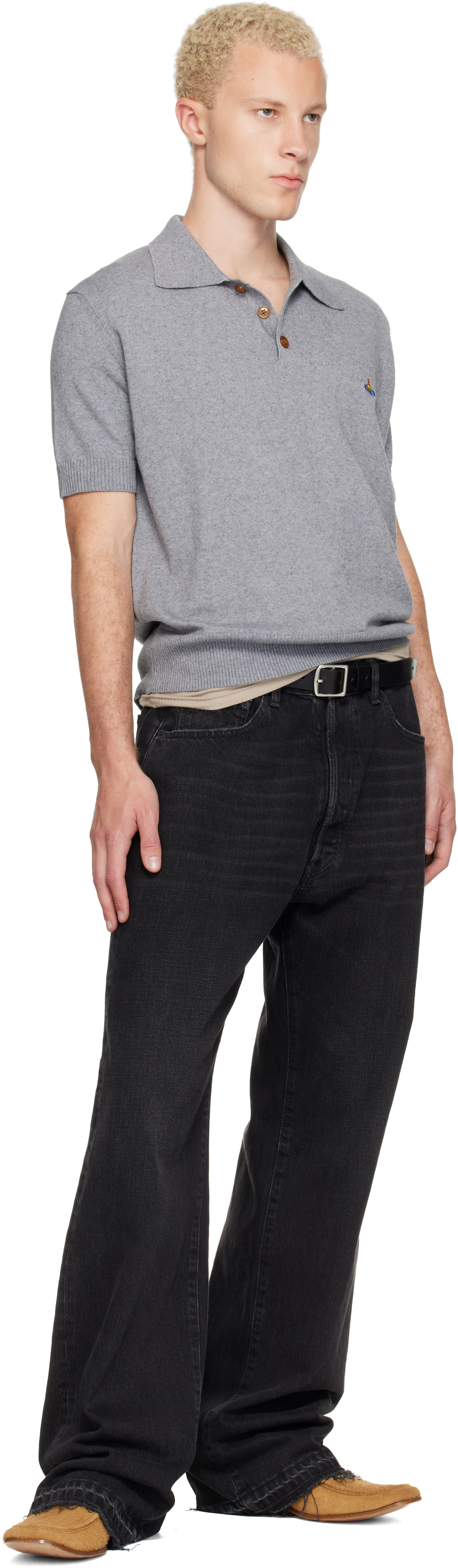 Vivienne Westwood ポロニット Vivienne Westwood: Gray Mark Polo | SSENSE